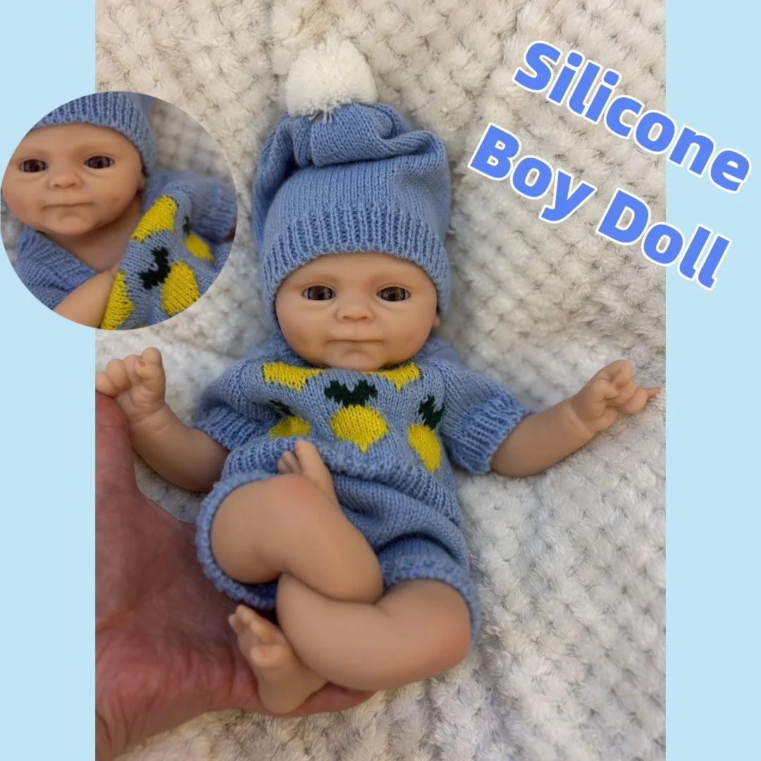 33cm Washable Coco Full Body Silicone Bebe Reborn Boy Doll With  3D Painted Skin Soft Touch Reborn Doll Lifelike Real Newborn lifelikesiliconereborns.com