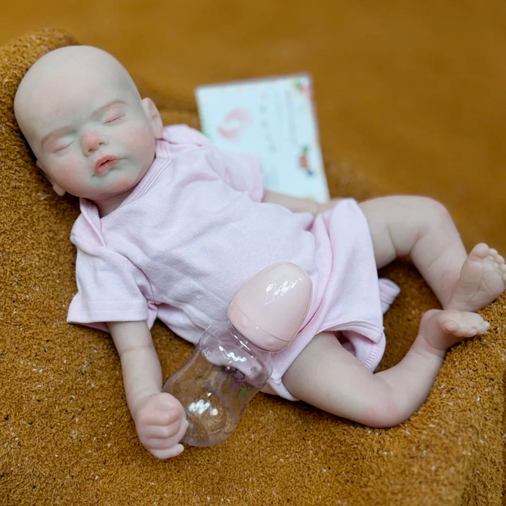 Can Open Mouth 45cm Twins Sam Reborn Baby Girl and Boy Full Body Solid Silicone Un/Painted Bebe Reborn Soft Touch Feeling Doll lifelikesiliconereborns.com