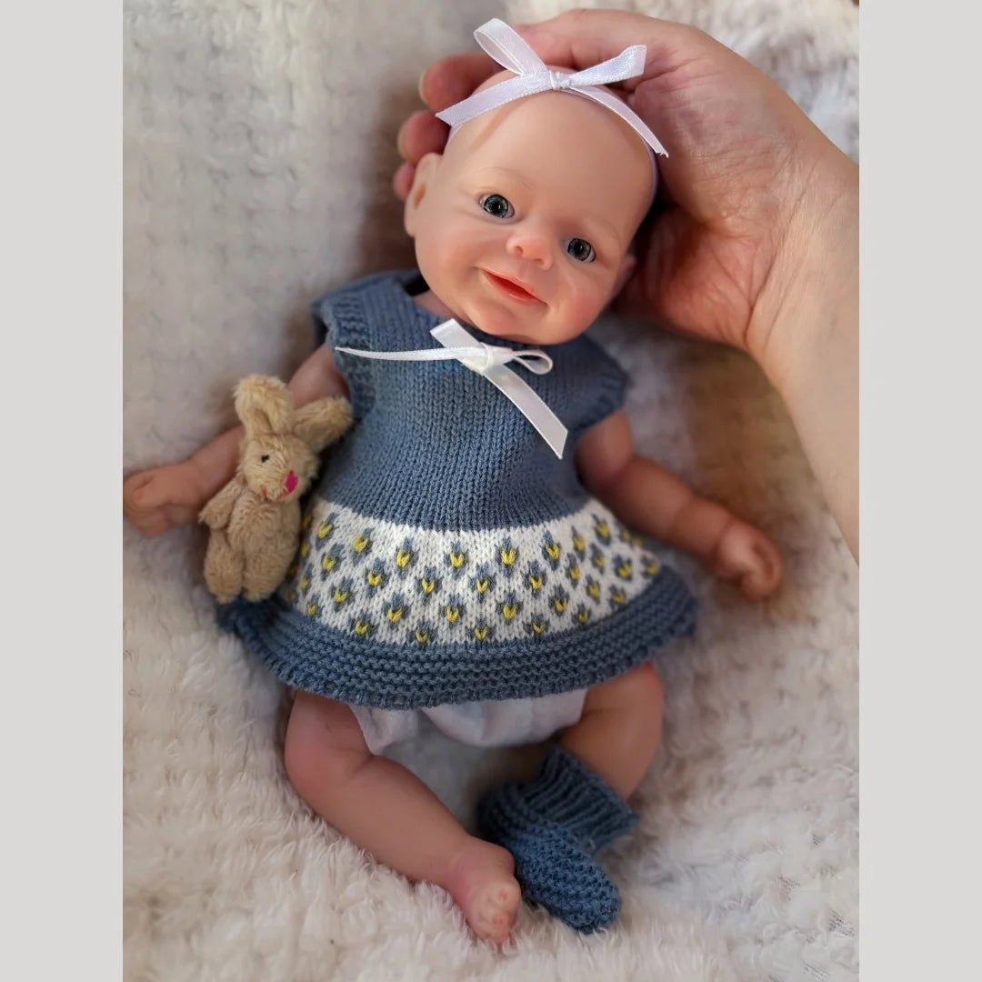 10Inch Waterproof Open Eyes bebe reborn de silicona Girl Doll With 3D Painted Skin Soft Touch Newborn Doll reales para niñas lifelikesiliconereborns.com