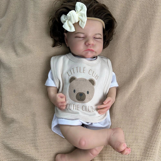 Soft Lifelike Silicone Reborn Baby Girl 50cm Realistic Skin Tones Hand-Painted Details Doll As Cherished Memorial Keepsakes lifelikesiliconereborns.com