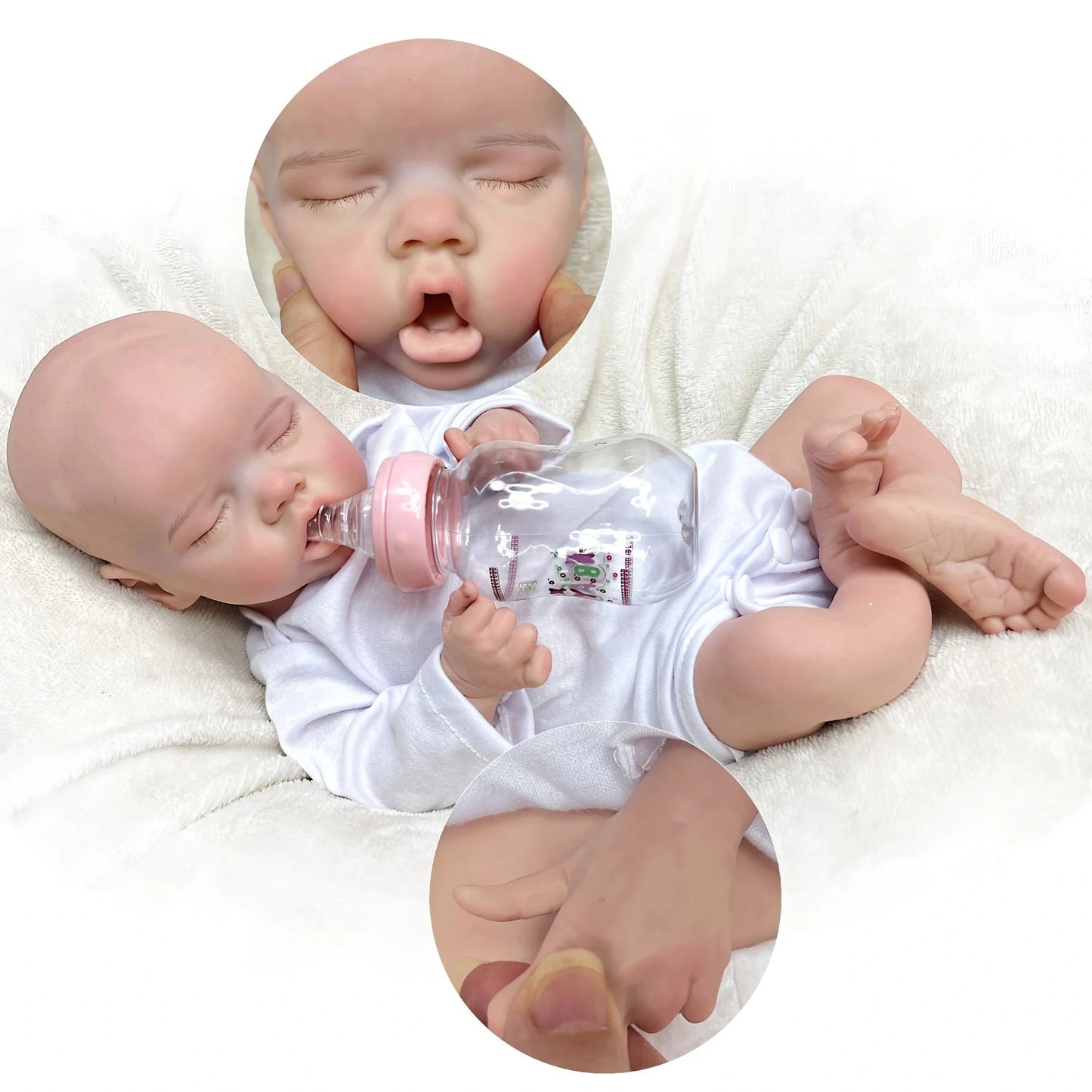 40-45cm Twins Full Body Solid Silicone Bebe Reborn Girls 3D Painted Skin Soft Touch Reborn Baby Girls For Family's Gift lifelikesiliconereborns.com