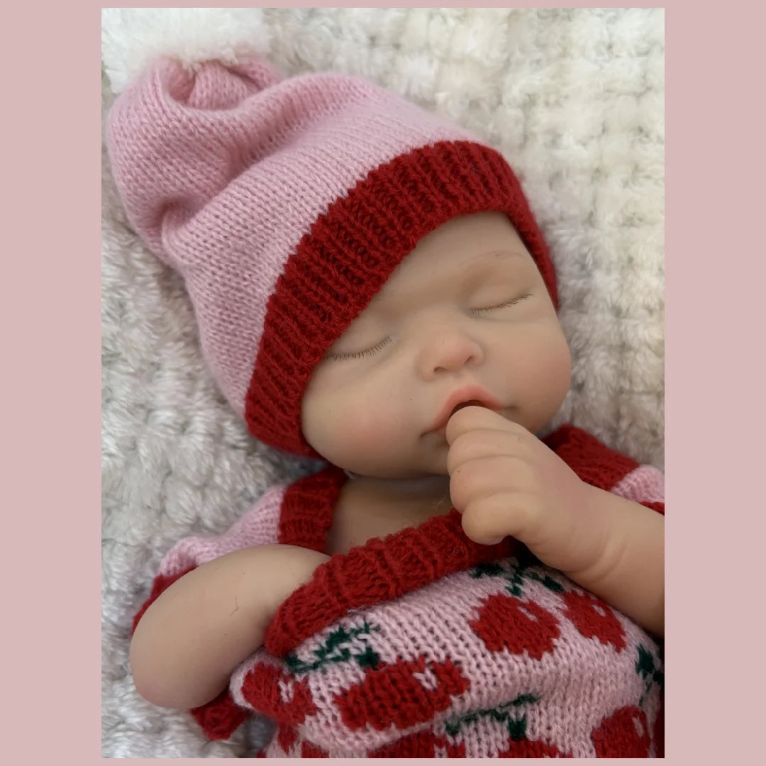 13Inch Waterproof Whole Body Silicone Bebe Reborn Girl Doll With Open Mouth  3D Painted Skin Lifelike Realistic Newborn Doll lifelikesiliconereborns.com