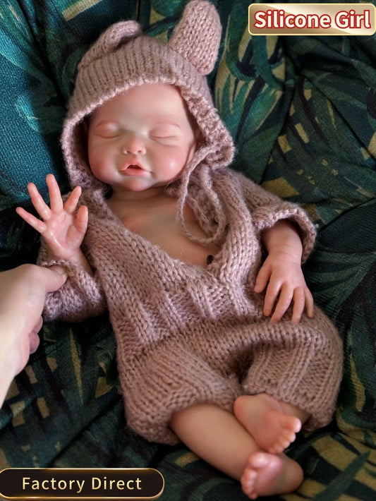 18 Inch 3D Painted Skin Reborn Baby Doll Made of Silicone, Soft Touch and Incredibly Lifelike Reborn Girl Doll lifelikesiliconereborns.com