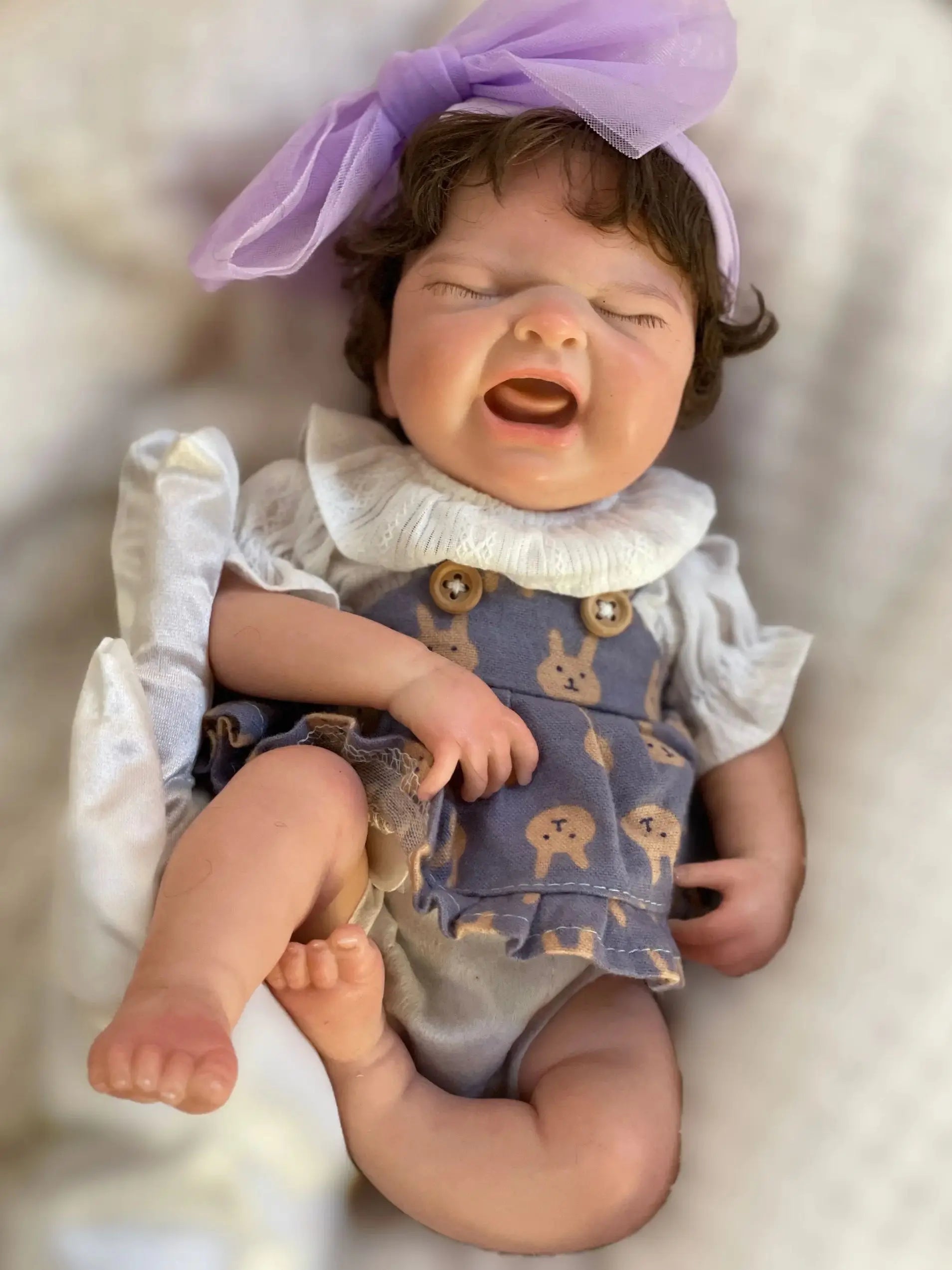 33CM Cry Baby MARIA Reborn Dolls Silicone Girl Handmade Painted Full Body Soft Solid Silicone Newborn Baby Doll For Girls Gift lifelikesiliconereborns.com