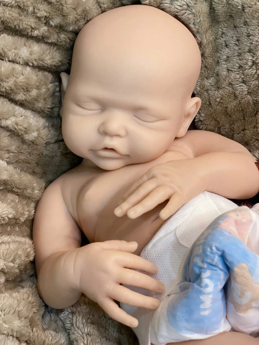 16.7Inch 42.5cm Lifelike Unpainted Solid Silicone Bebe Reborn Doll Girl Handmade Unfinsihed Girl Doll lifelikesiliconereborns.com