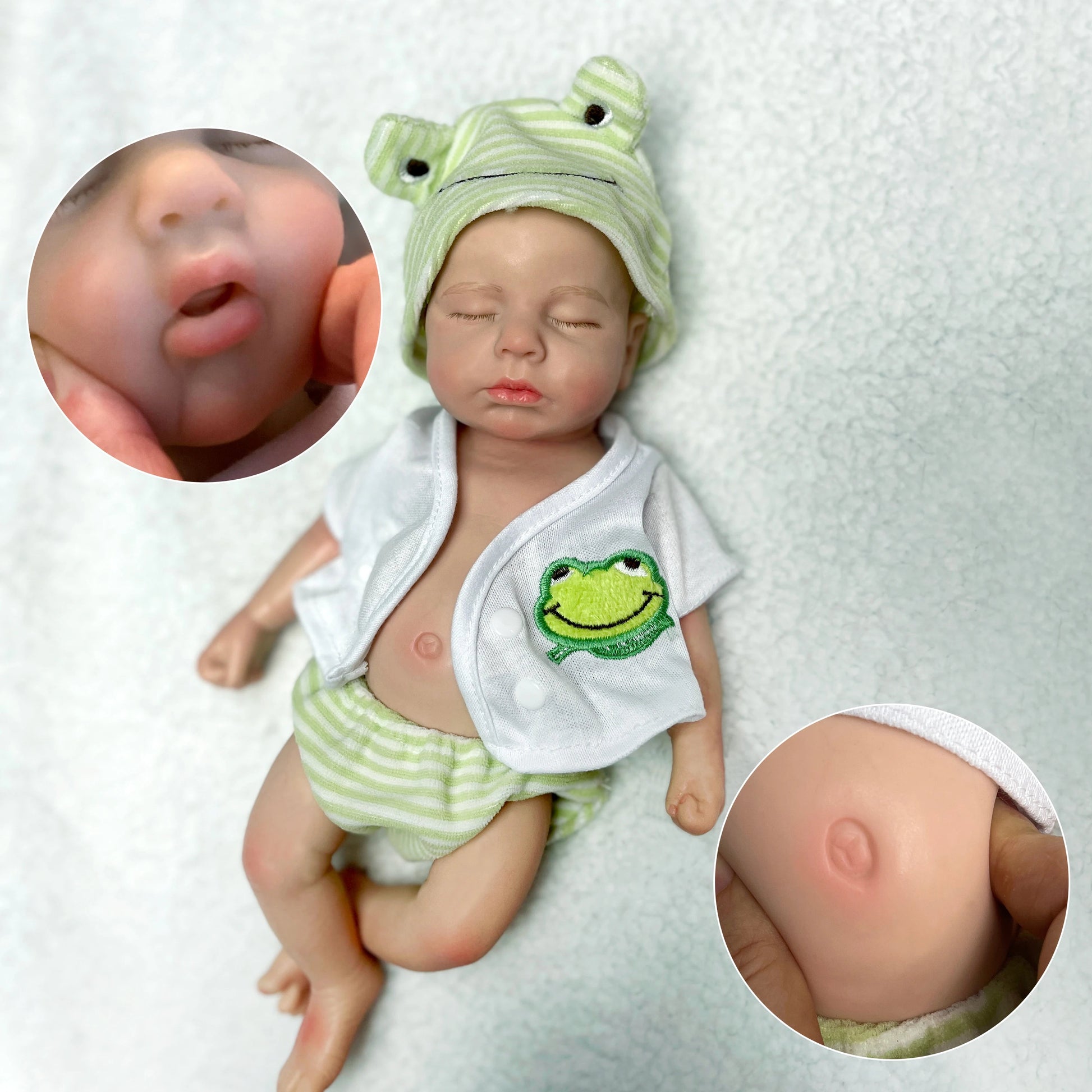 13Inch Open Mouth Loulou Girl&Boy Painted Full Body Soft Silicone Doll Bebe Reborn Doll For Kid Reborn De Silicona Cuerpo Entero lifelikesiliconereborns.com