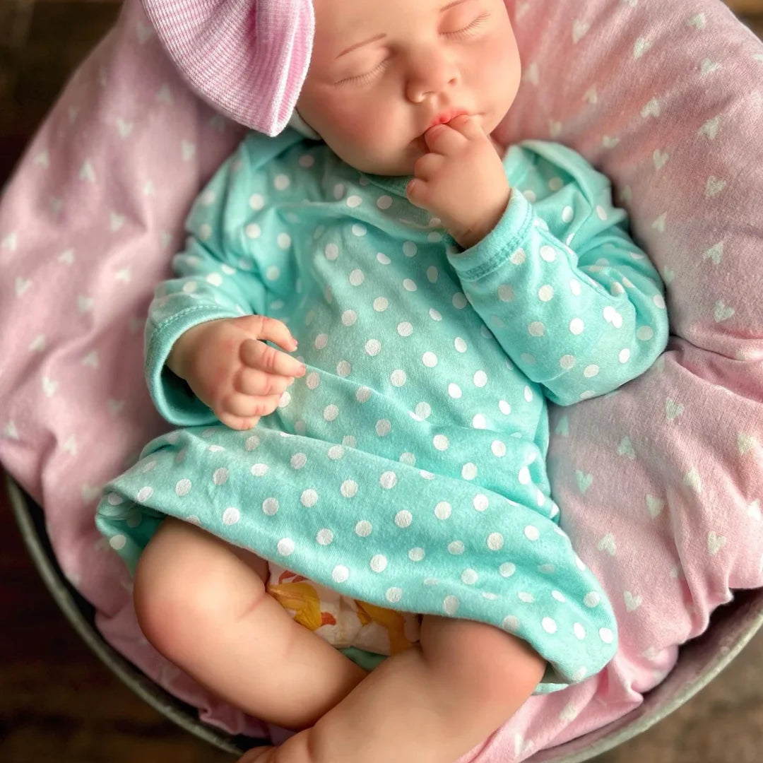 18Inch Can Open Mouth&Washable Full Body Silicone LouLou Reborn Girl Doll With 3D Painted Skin Handmade bebe reborn de silicona lifelikesiliconereborns.com