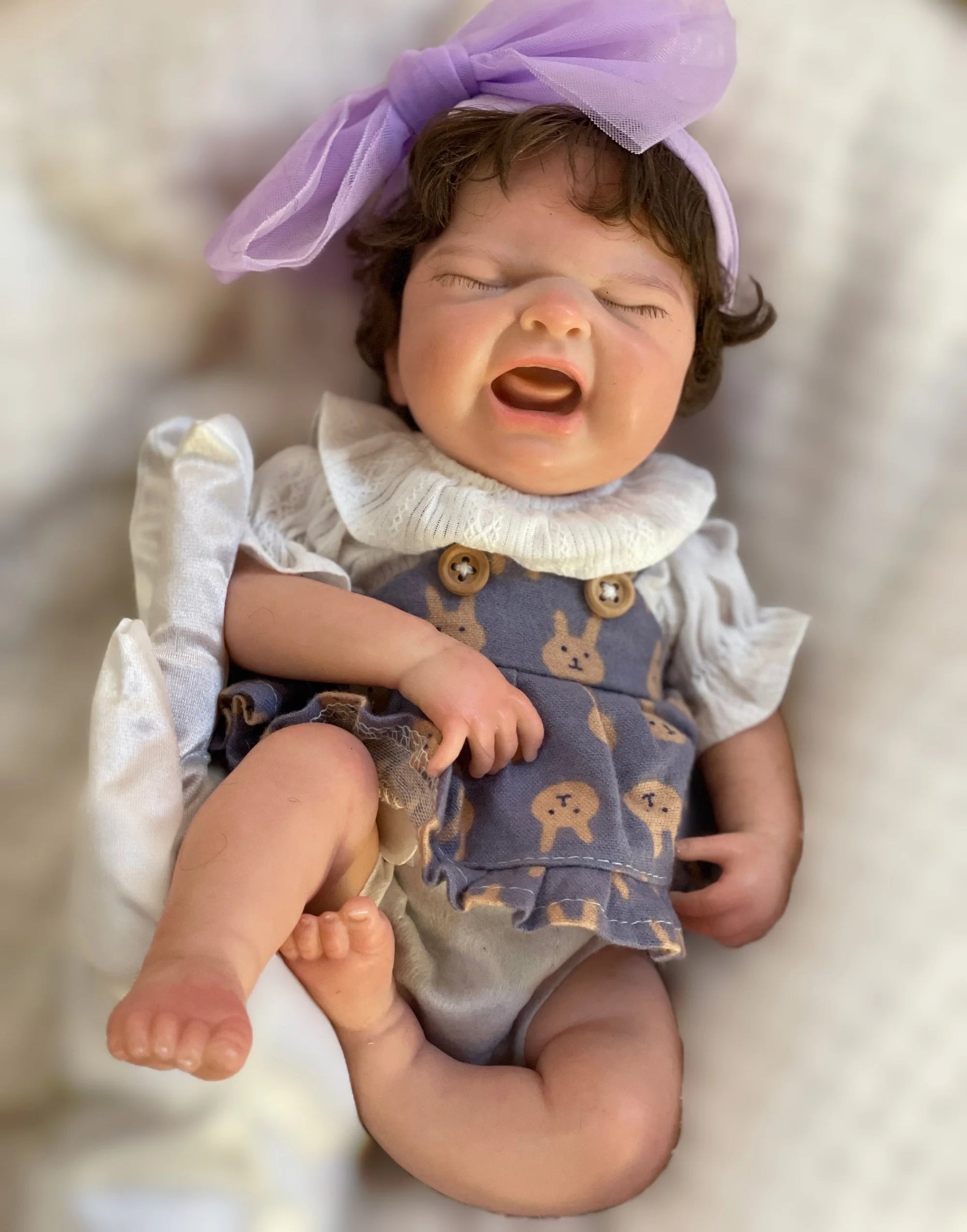 33CM Cry Baby MARIA Reborn Dolls Silicone Girl Handmade Painted Full Body Soft Solid Silicone Newborn Baby Doll For Girls Gift lifelikesiliconereborns.com