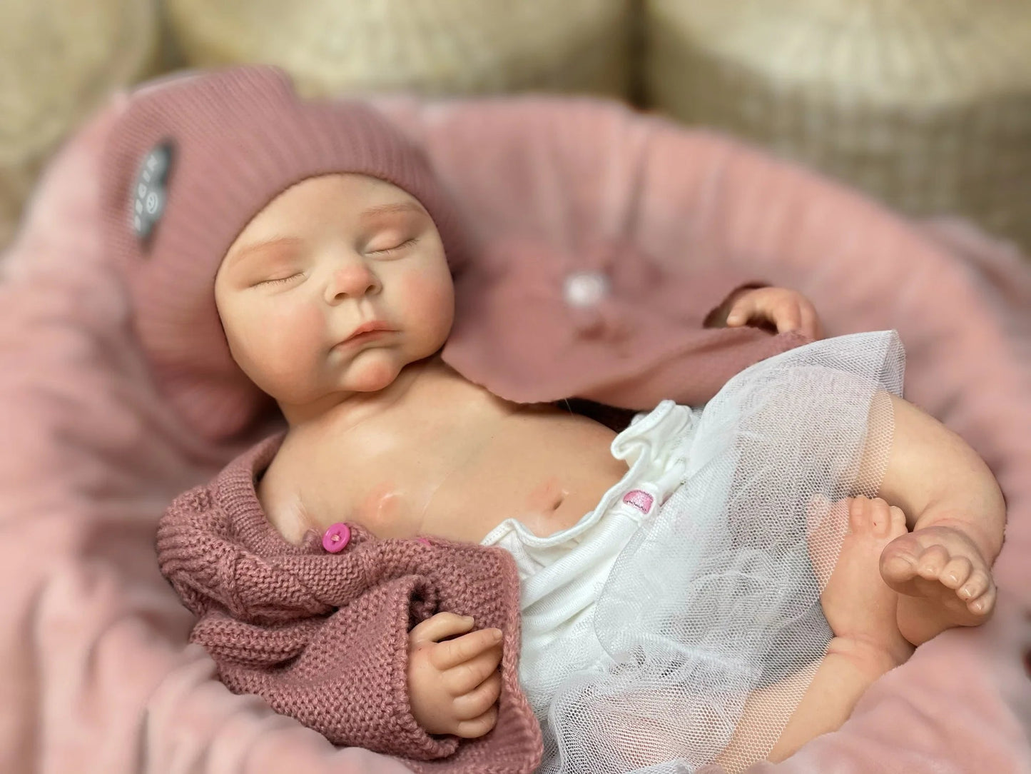 45cm Peaches Solid Silicone Bebe Reborn Girls With Sweather Outfits 3D Painted Skin Soft Touch Handmade Lifelike Newborn  Doll lifelikesiliconereborns.com