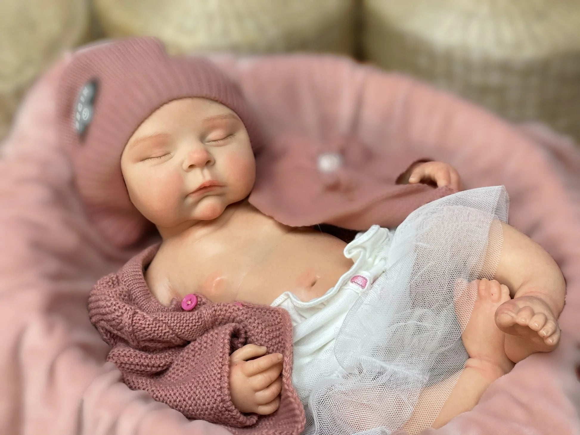 45cm Peaches Solid Silicone Bebe Reborn Girls With Sweather Outfits 3D Painted Skin Soft Touch Handmade Lifelike Newborn  Doll lifelikesiliconereborns.com