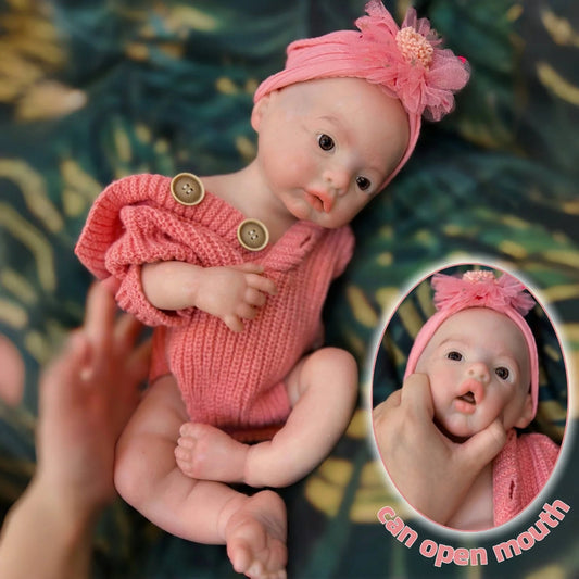 18Inch Open Mouth Meadow Bebe Girl Reborn Baby Doll Full Body Silicone Newborn Baby Doll Toys For Gift Corpo De Silicone Inteiro lifelikesiliconereborns.com