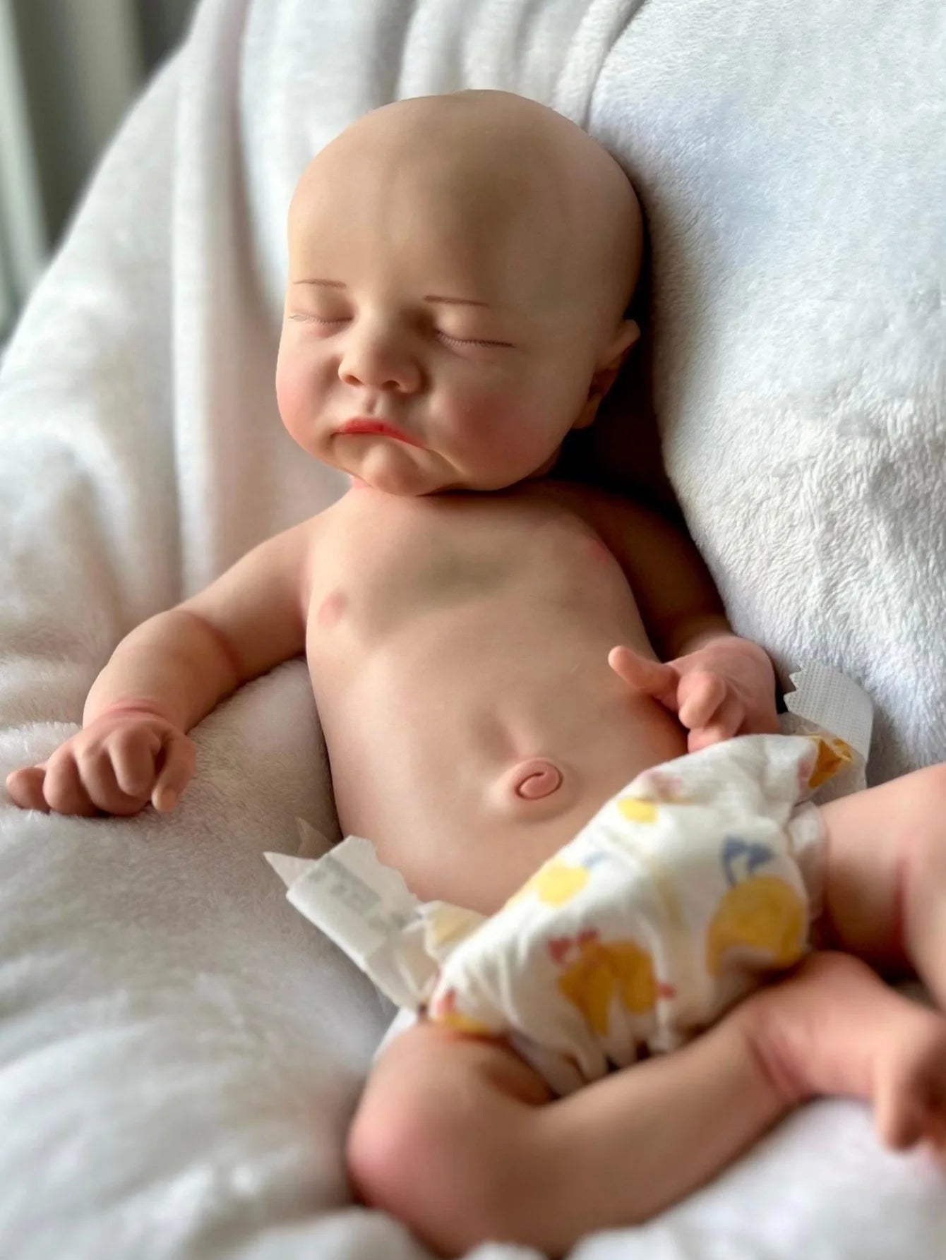 16-Inch (40cm) Cuddly Sleeping Reborn Baby Doll - Lifelike Silicone Boy with Artistic Painting, Openable Mouth Doll lifelikesiliconereborns.com