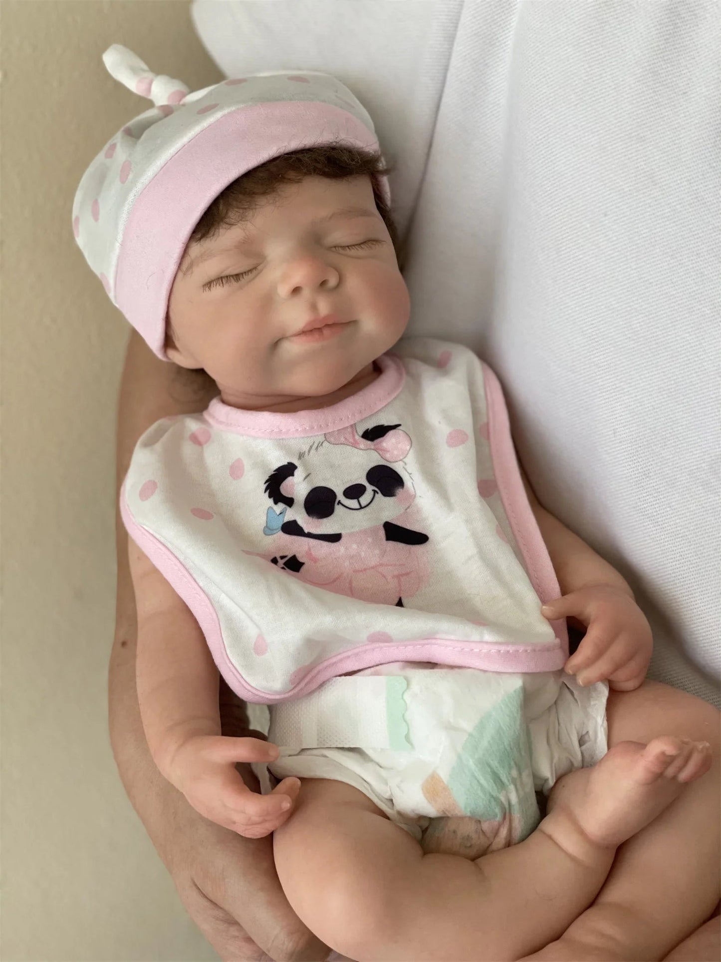 45cm Can Open Mouth Pascale Solid Silicone Bebe Reborn Girl With Rooted Hair Washable Lifelike Realistic Newborn Baby Doll lifelikesiliconereborns.com