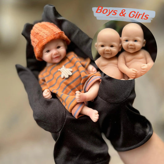 6Inch Mini Palm Reborn Doll Boys&Girls 3D Painted Whole Body Silicone Realistic Newborn Baby Doll Toys For Kids Gift Bebê Reborn lifelikesiliconereborns.com