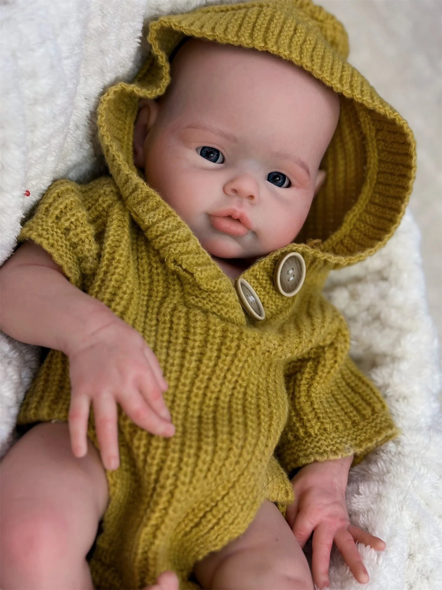 17Inch Washable Open Eyes Soft Silicone Reborn Girl Doll With 3D Painted Skin Can Handmade Bebe Reborn Girl For Family's Gift lifelikesiliconereborns.com