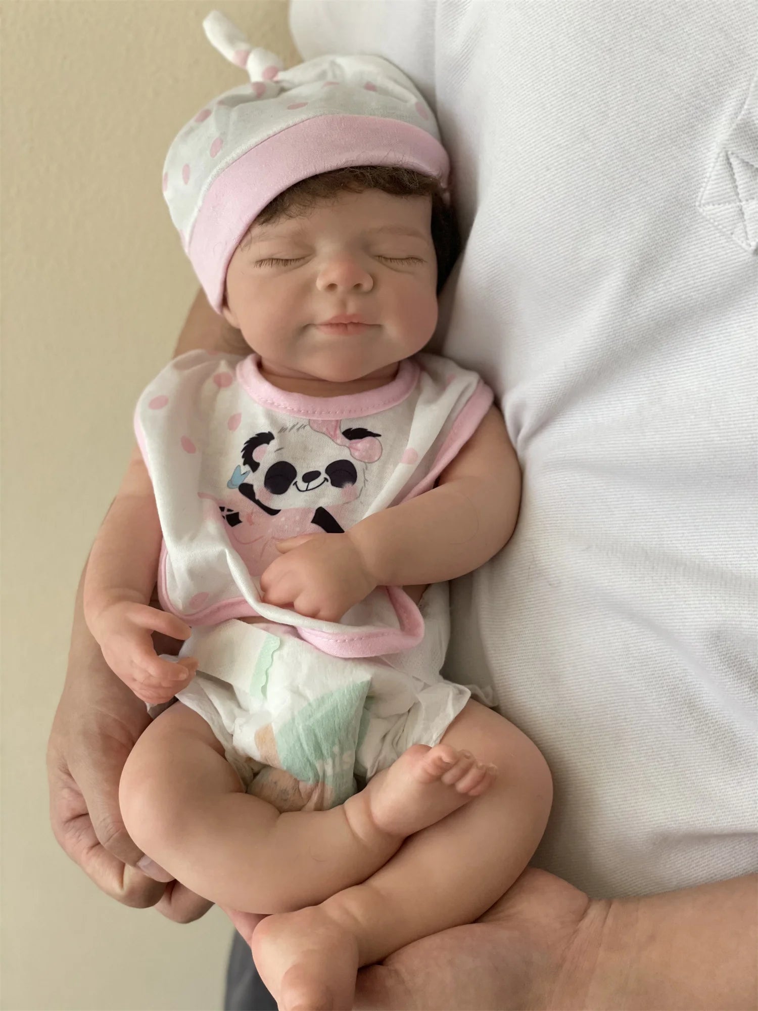 45cm Can Open Mouth Pascale Solid Silicone Bebe Reborn Girl With Rooted Hair Washable Lifelike Realistic Newborn Baby Doll lifelikesiliconereborns.com