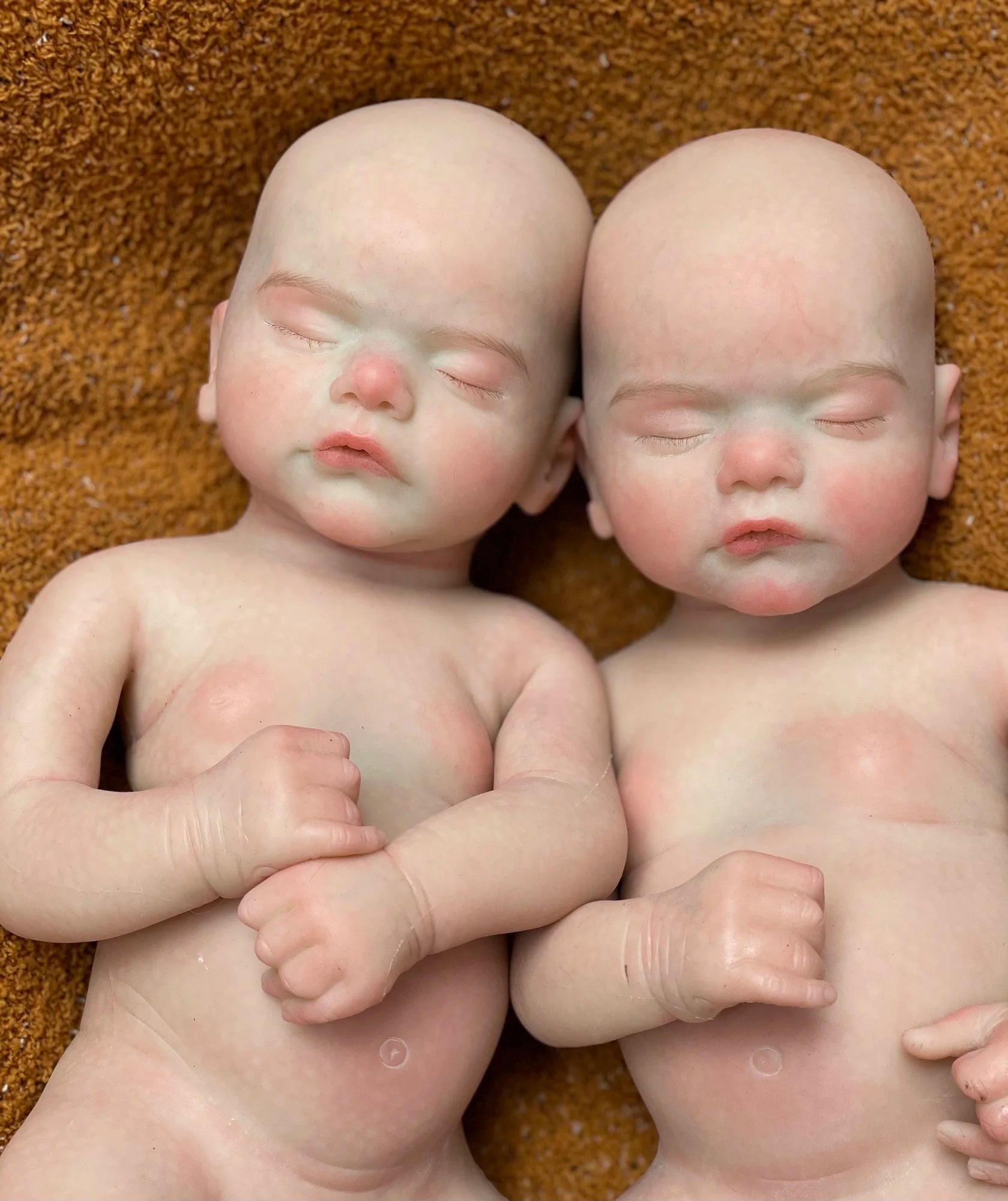 Can Open Mouth 45cm Twins Sam Reborn Baby Girl and Boy Full Body Solid Silicone Un/Painted Bebe Reborn Soft Touch Feeling Doll lifelikesiliconereborns.com