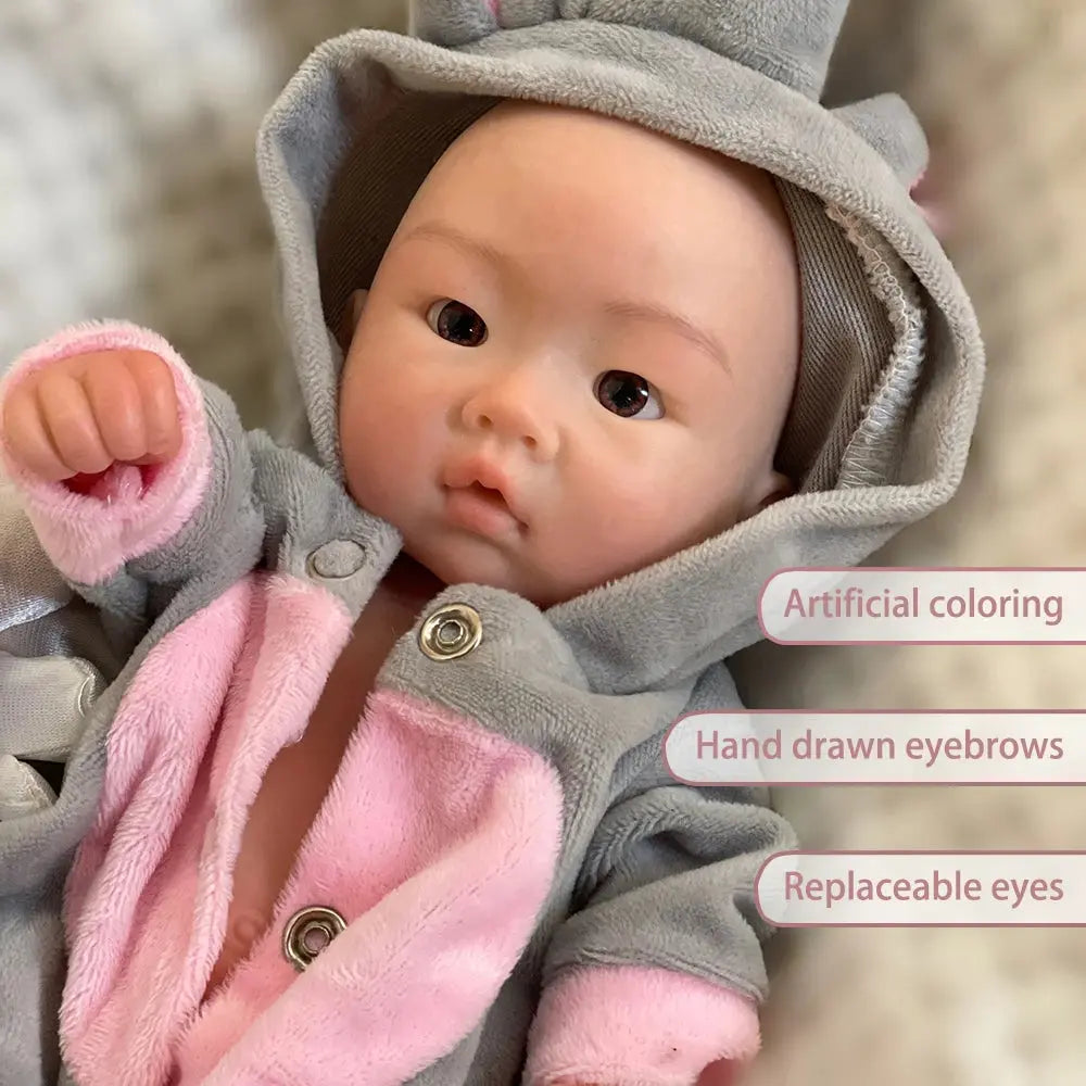 Saskia 10 Inch Full Body Silicone Reborn Baby Boy with 3D Painted Lifelike Skin & Visible Veins | Newborn Bebe Toy lifelikesiliconereborns.com