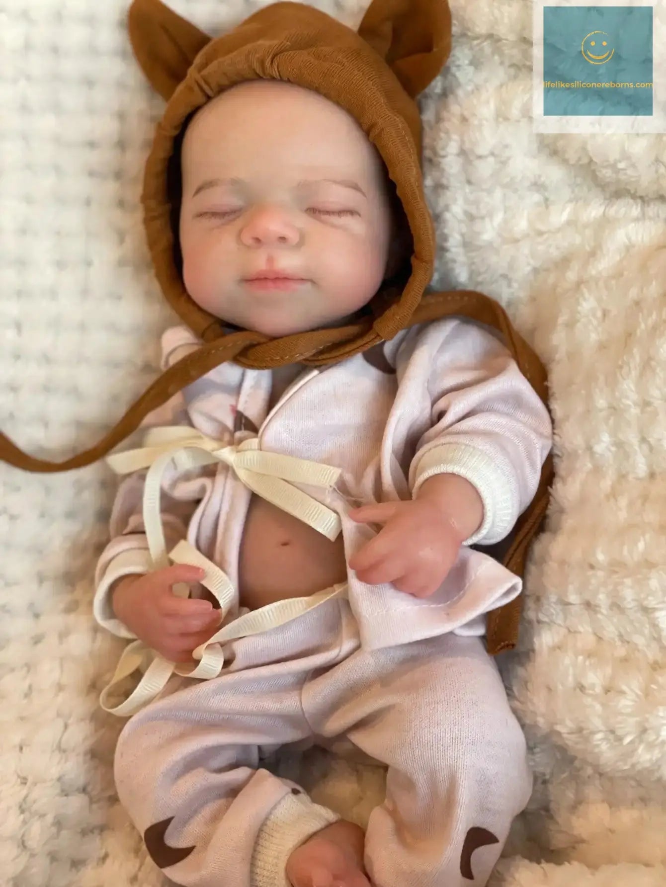 Saskia 13-Inch Silicone Pascale Reborn Doll: A Lifelike Handmade Baby Girl with Openable Mouth, Realistic Painted Veins Doll lifelikesiliconereborns.com