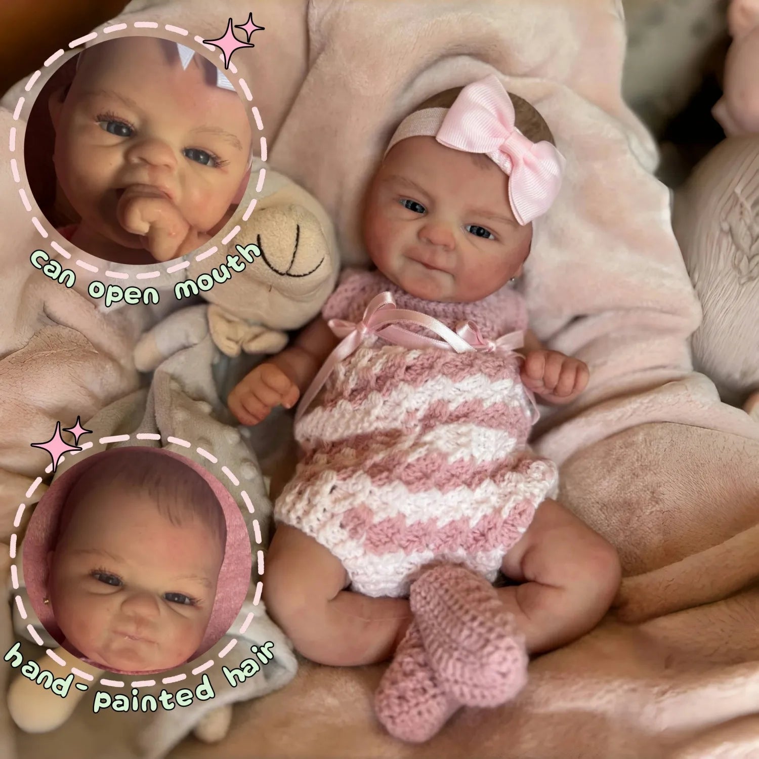 16inch Coco Bebe All Silicone Reborn Doll Painted Hair Newborn Baby Girl Reborn Doll For Family's Gift Corpo De Silicone Inteiro lifelikesiliconereborns.com