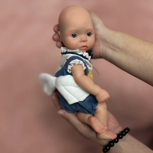 27CM Angel Girl Whole Silicone Bebe Reborn Dolls 3D Painted Lifelike Full Body Soft Silicone Newborn Baby Doll For Kids Gifts lifelikesiliconereborns.com