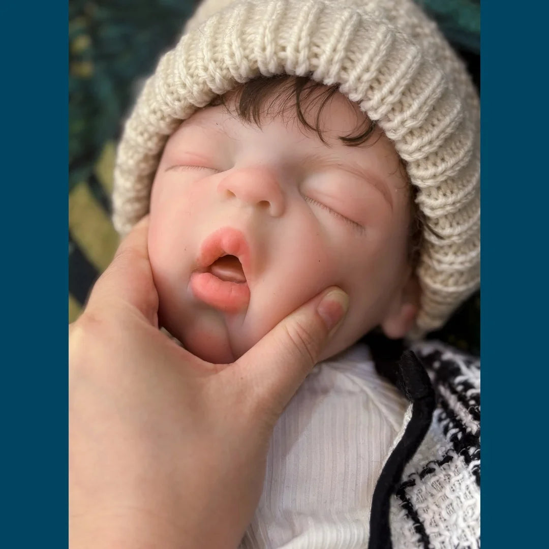 22Inch Big Size Can Open Mouth bébé reborn de silicona Girl Doll With Rooted Hair Soft Touch Flexible Reborn Toddler  Doll lifelikesiliconereborns.com