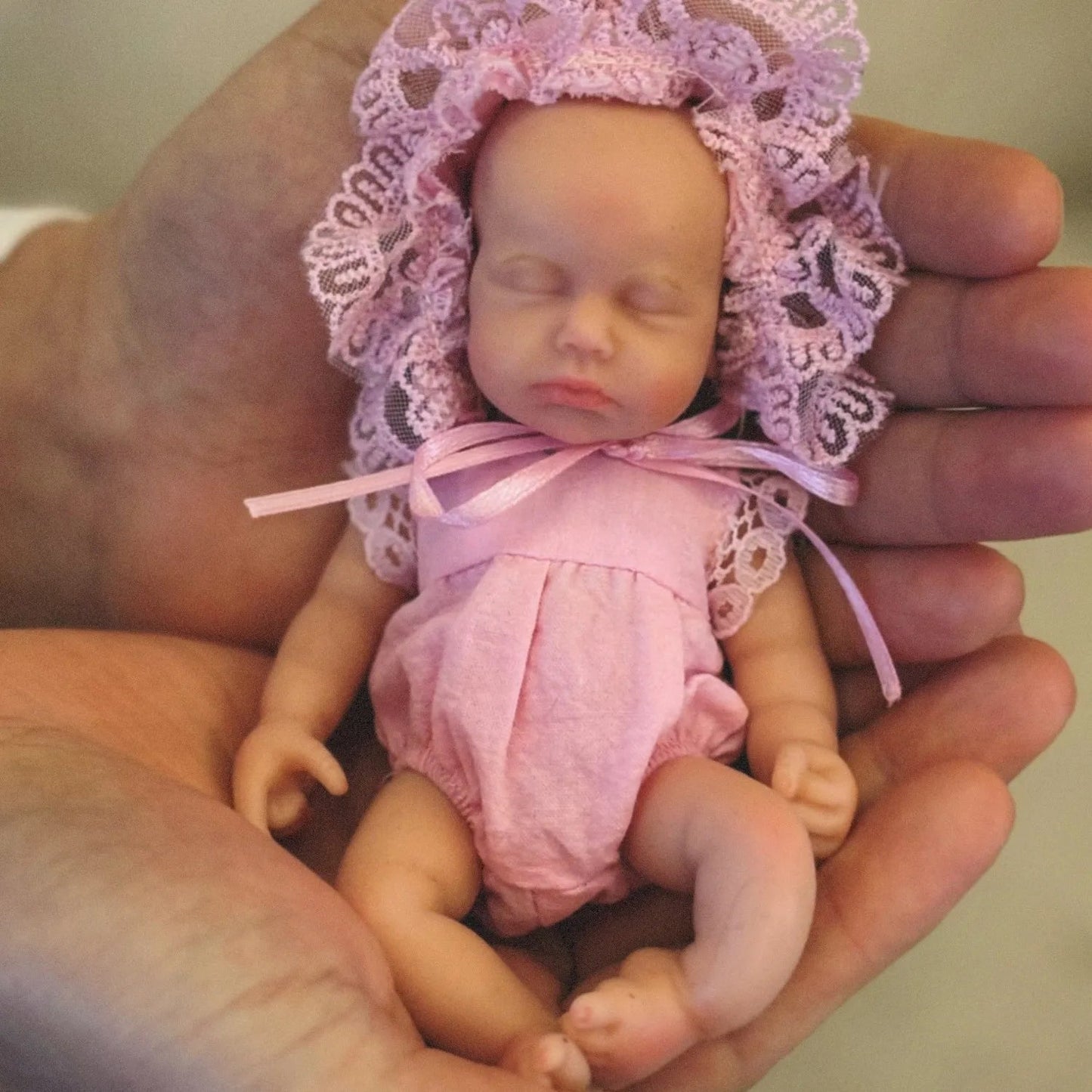 Anjo Doll 6 Inch Mini Palm Girl Loulou Soft Solid Silicone Reborn Doll Sleep Bebe Reborn Doll Pеборн Bebê Reborn Kукла Pеборн lifelikesiliconereborns.com
