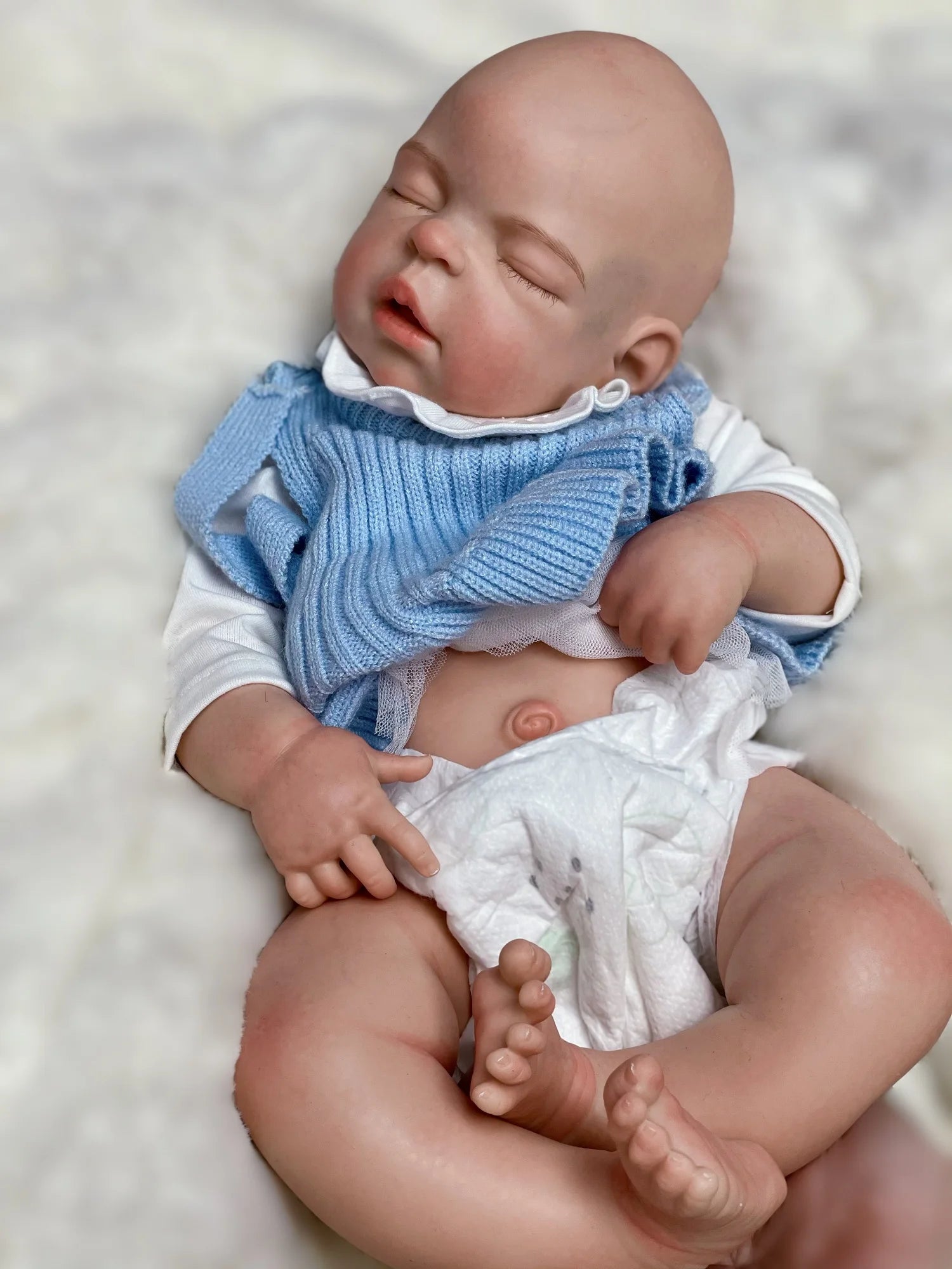 55cm Washable Solid Silicone Bebe Reborn Girl With 3D Painted Skin  Lifelike Sleeping Baby Doll Boneca Reborn Corpo De Silicone lifelikesiliconereborns.com