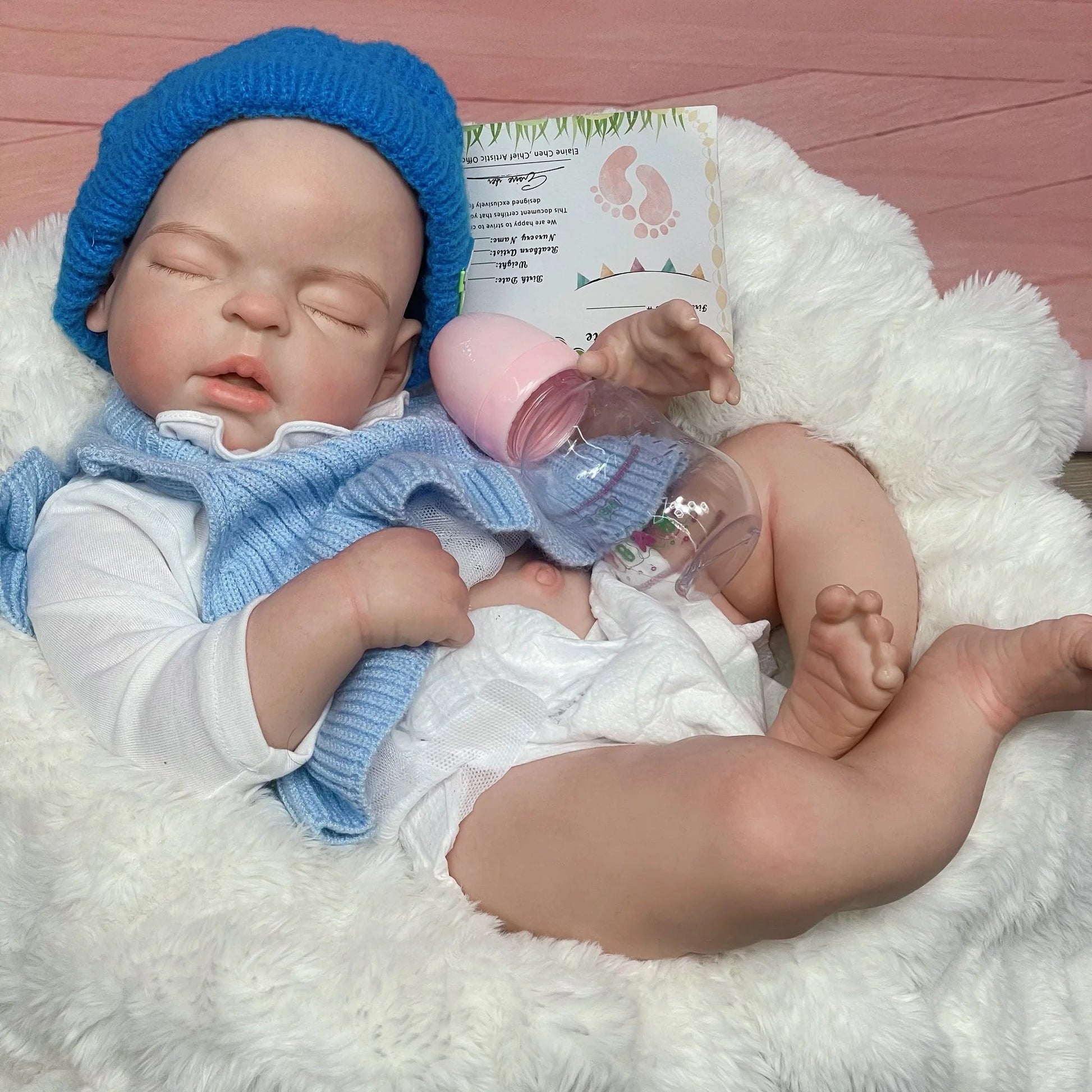 55cm Washable Solid Silicone Bebe Reborn Girl With 3D Painted Skin  Lifelike Sleeping Baby Doll Boneca Reborn Corpo De Silicone lifelikesiliconereborns.com