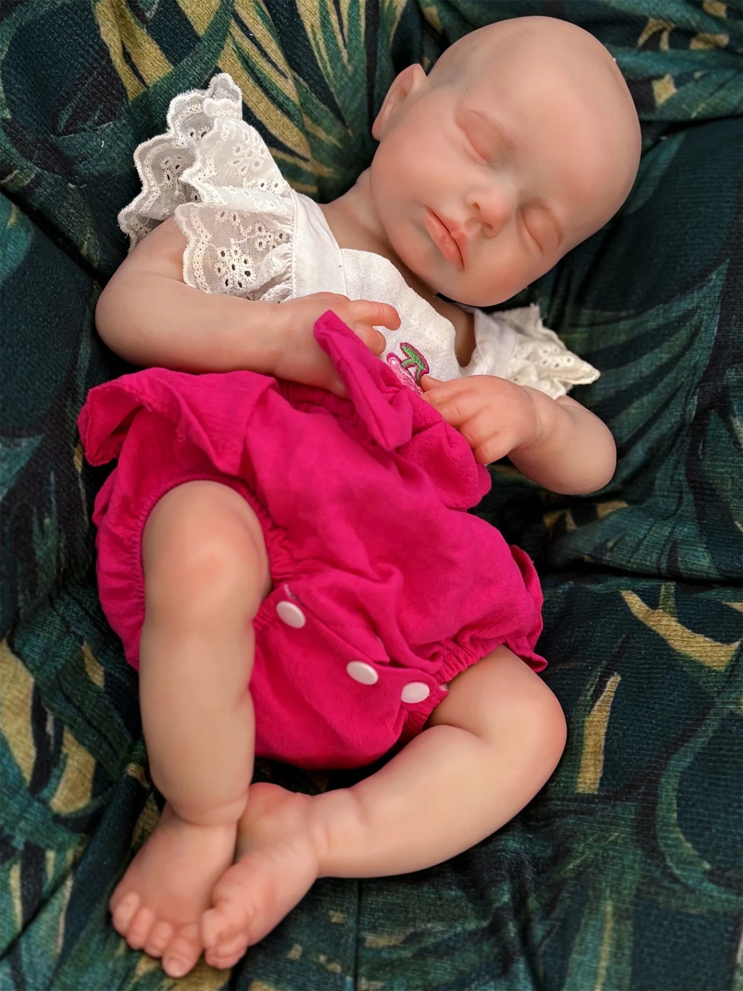 45CM Can Open Mouth &Washable Painted LouLou Solid Silicone Bebe Reborn Girl Lifelike Real Silicone Newborn Baby Doll lifelikesiliconereborns.com