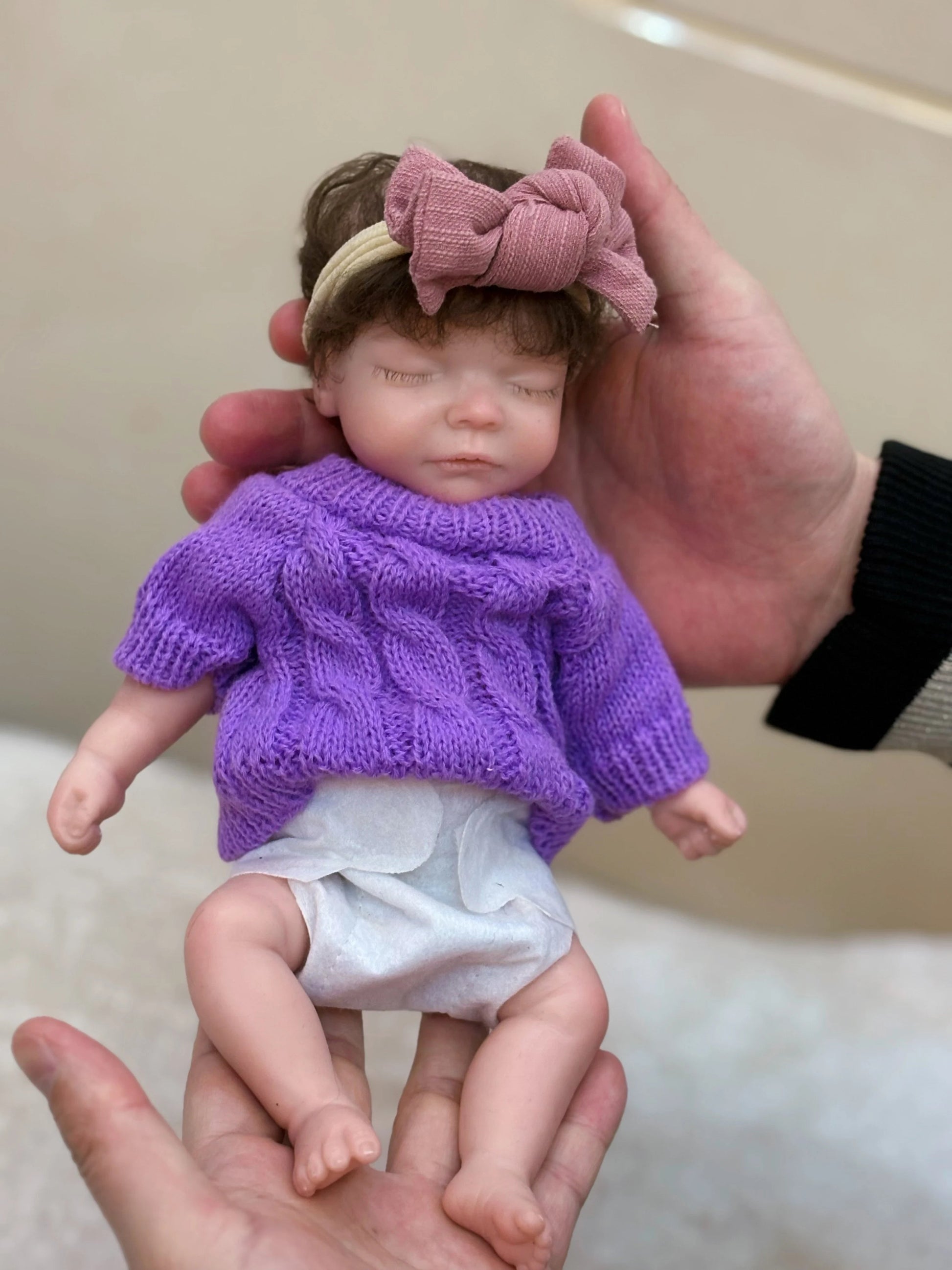 10Inch Silicone Girl Can Open Mouth Reborn Doll With Rooted Hair Handmade Full Solid Silicone Reborn Baby Doll For Girls Gift lifelikesiliconereborns.com