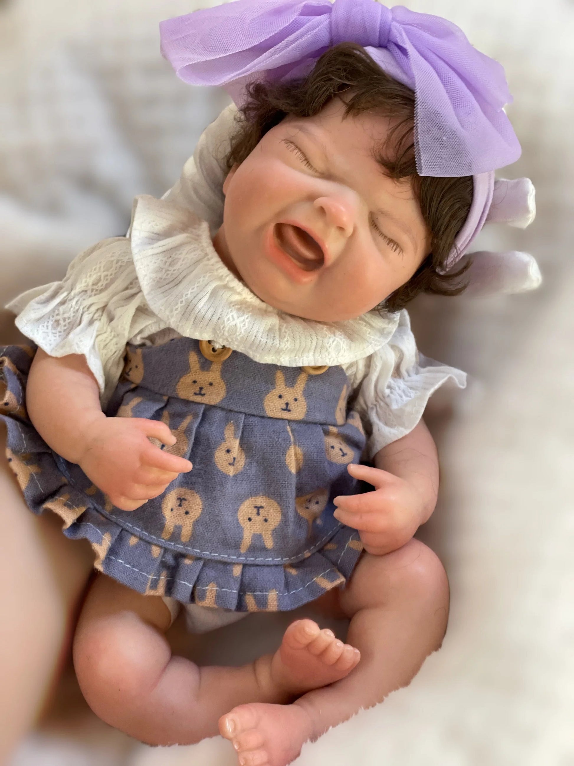 33CM Cry Baby MARIA Reborn Dolls Silicone Girl Handmade Painted Full Body Soft Solid Silicone Newborn Baby Doll For Girls Gift lifelikesiliconereborns.com