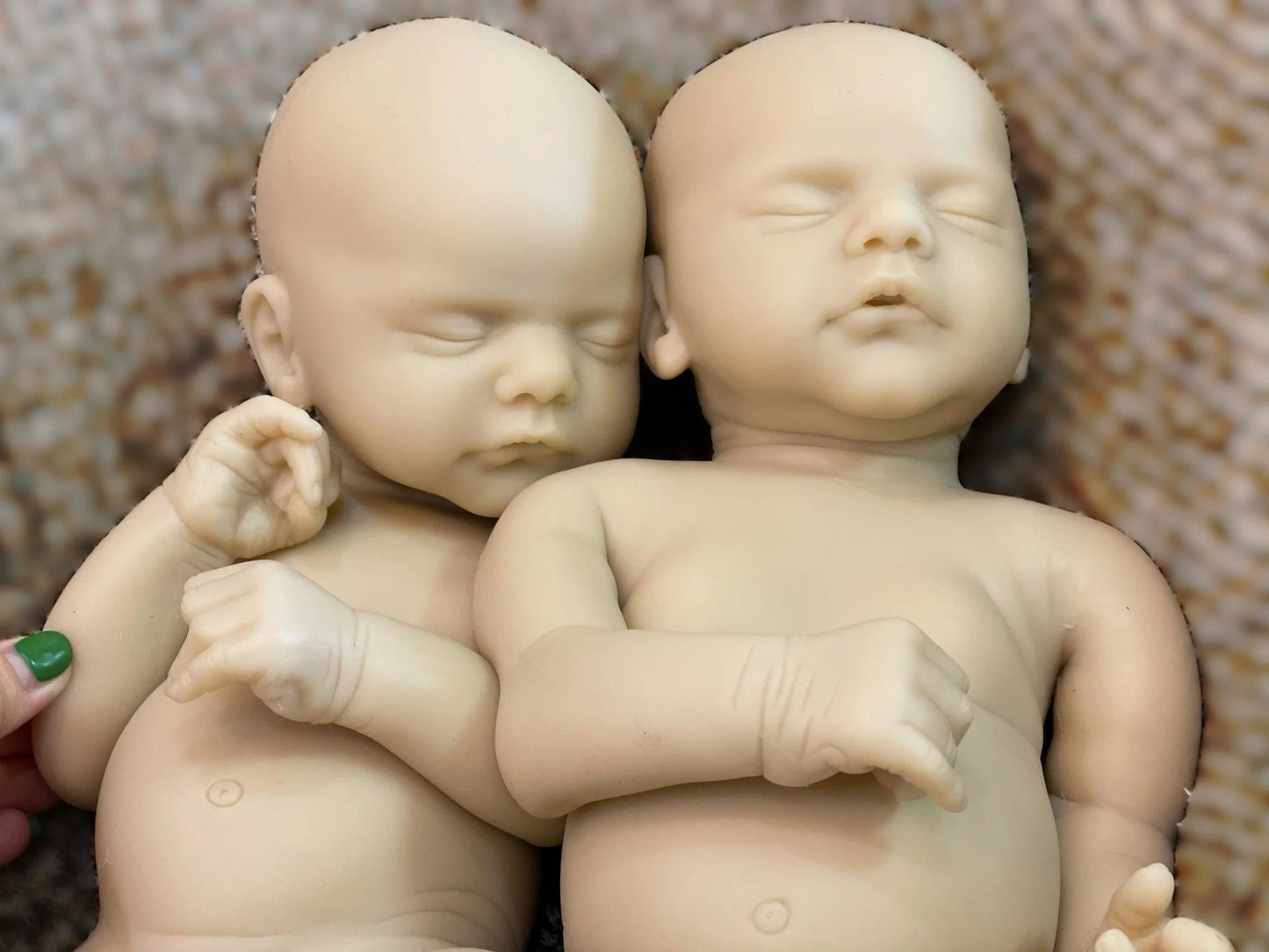 Can Open Mouth 45cm Twins Sam Reborn Baby Girl and Boy Full Body Solid Silicone Un/Painted Bebe Reborn Soft Touch Feeling Doll lifelikesiliconereborns.com