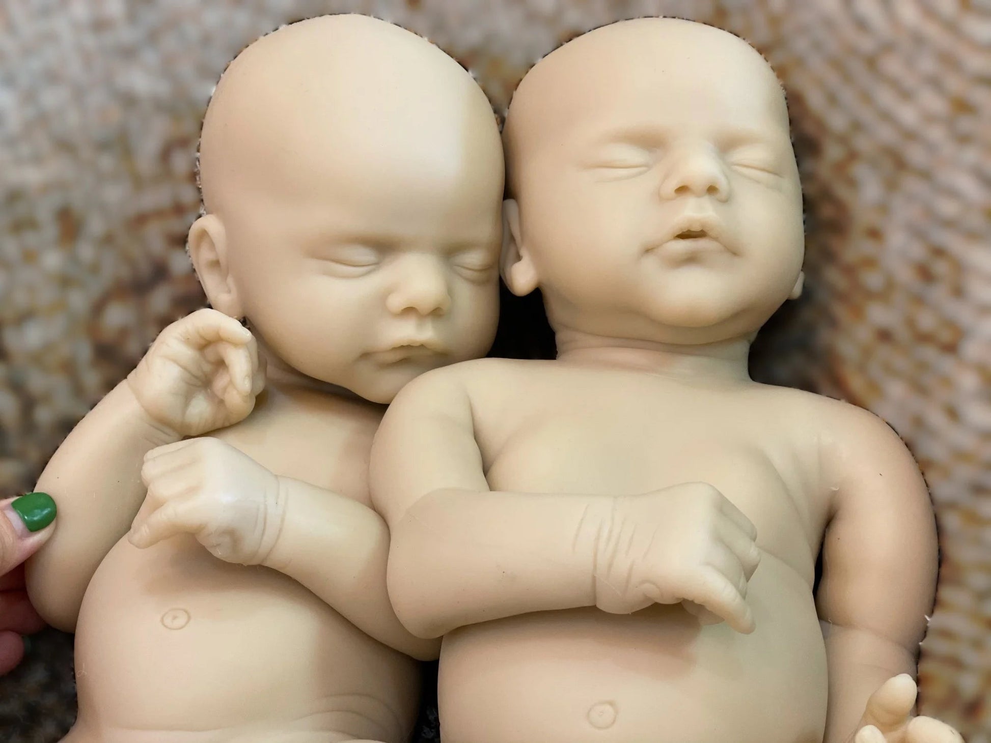 Can Open Mouth 45cm Twins Sam Reborn Baby Girl and Boy Full Body Solid Silicone Un/Painted Bebe Reborn Soft Touch Feeling Doll lifelikesiliconereborns.com