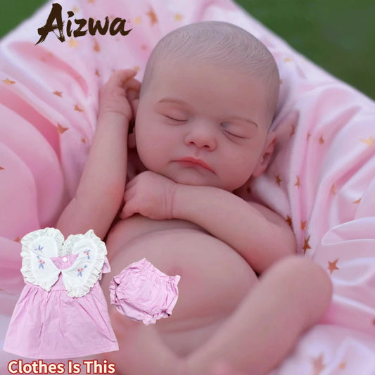 18 Inch Can Open Mouth Silicone Reborn Doll Girl Sam Bebe Newborn Baby Doll 3D Painted Hair Bebe Newborn Baby Girl lifelikesiliconereborns.com