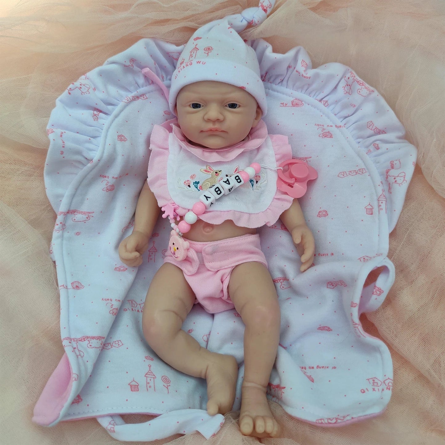 12" Micro Preemie Soft Silicone Baby Doll Full Body Boy Lifelike Reborn Doll for Children Anti-Stress Surprise Gift lifelikesiliconereborns.com