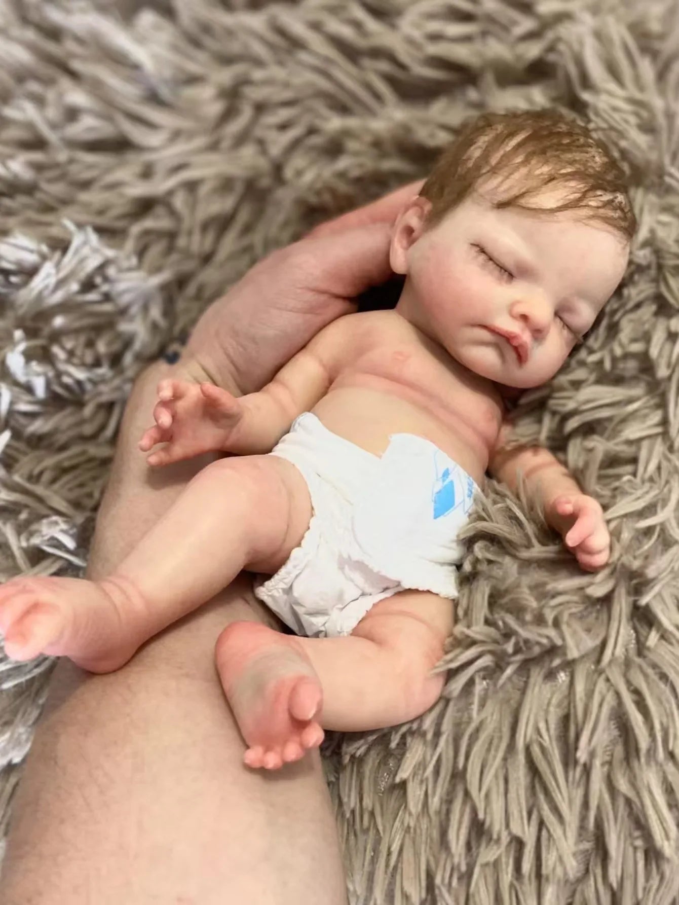 10 Inch 25.4 Cm Soft Silicone Bebe Reborn Girl Handmade Soft Touch Newborn Baby Doll Sleeping Cute Doll With Rooted Hair lifelikesiliconereborns.com