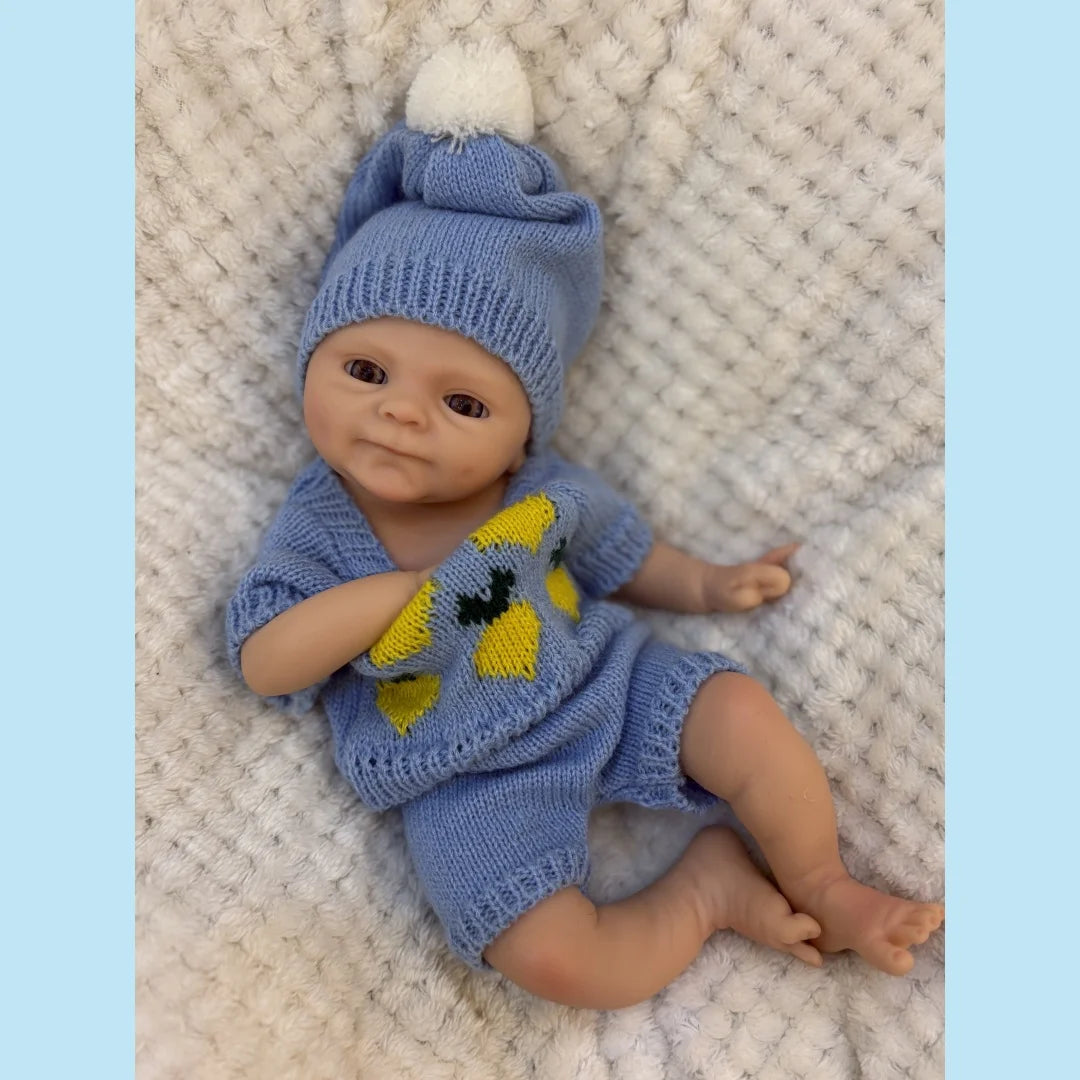 33cm Washable Coco Full Body Silicone Bebe Reborn Boy Doll With  3D Painted Skin Soft Touch Reborn Doll Lifelike Real Newborn lifelikesiliconereborns.com