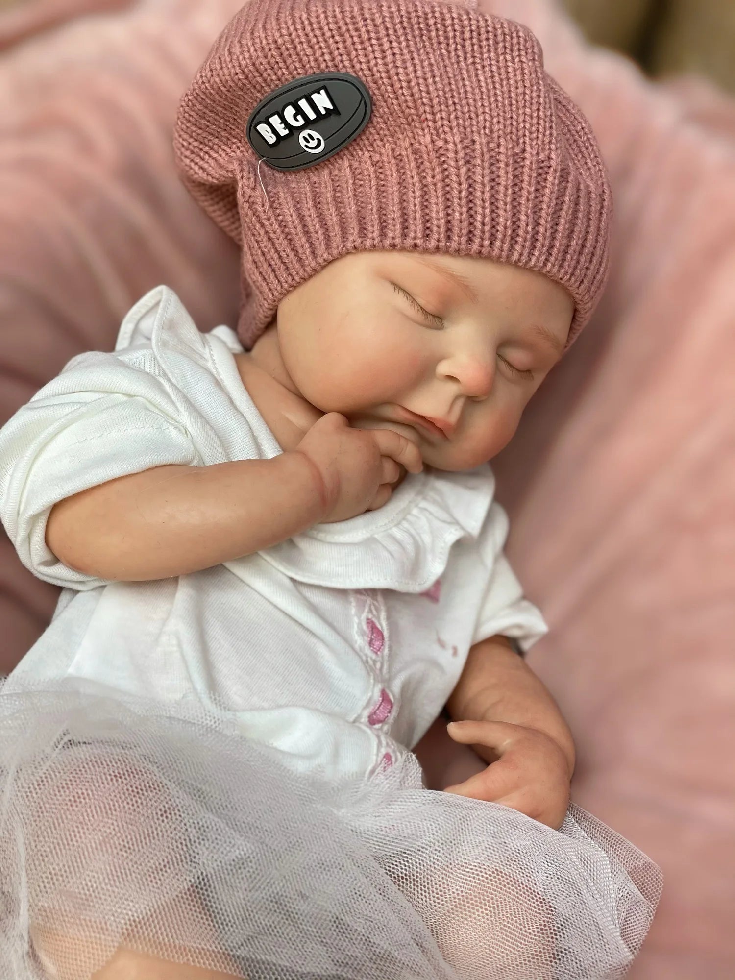 45cm Peaches Solid Silicone Bebe Reborn Girls With Sweather Outfits 3D Painted Skin Soft Touch Handmade Lifelike Newborn  Doll lifelikesiliconereborns.com
