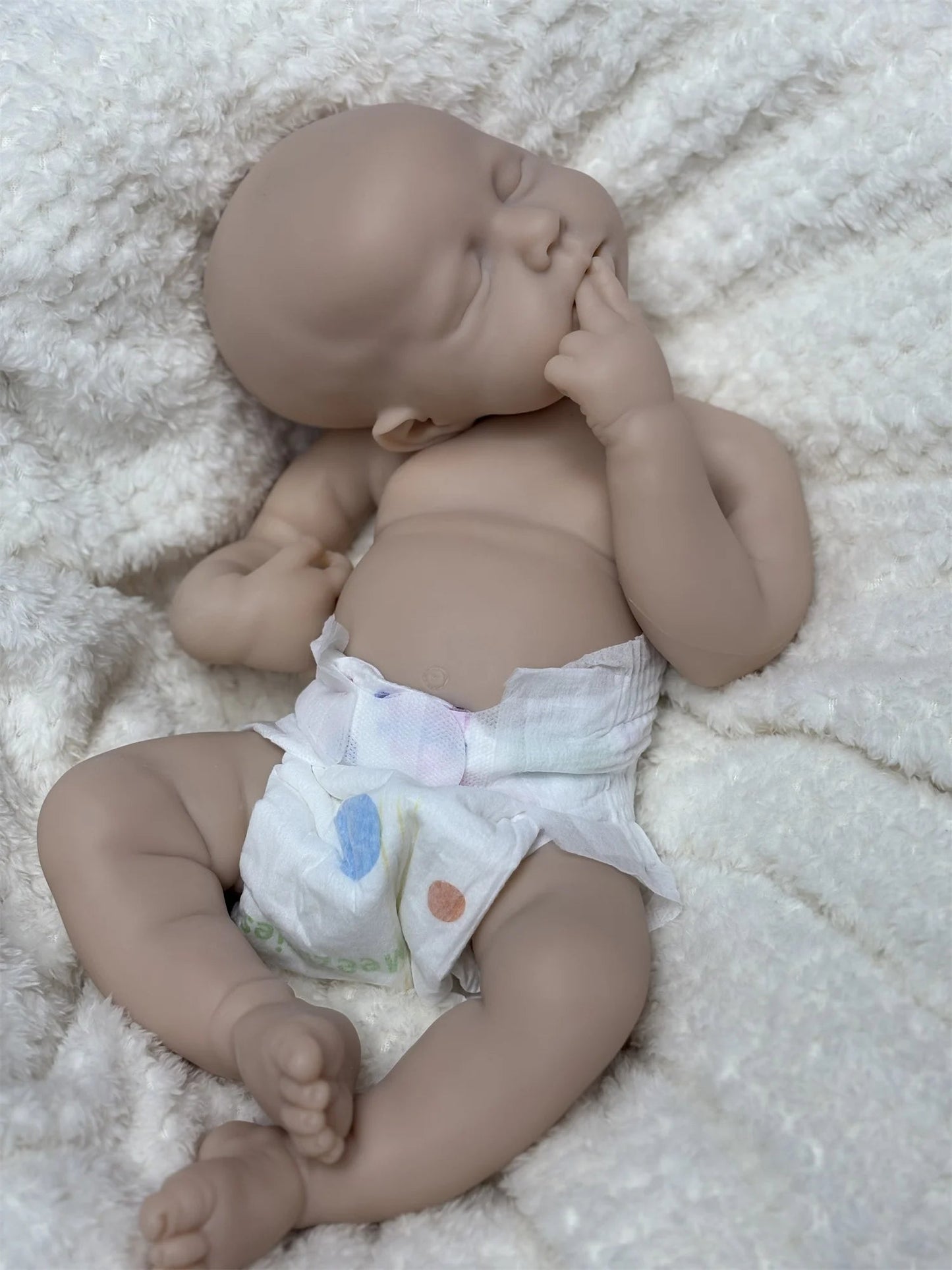 18Inch Can Open Mouth&Washable Full Body Silicone LouLou Reborn Girl Doll With 3D Painted Skin Handmade bebe reborn de silicona lifelikesiliconereborns.com