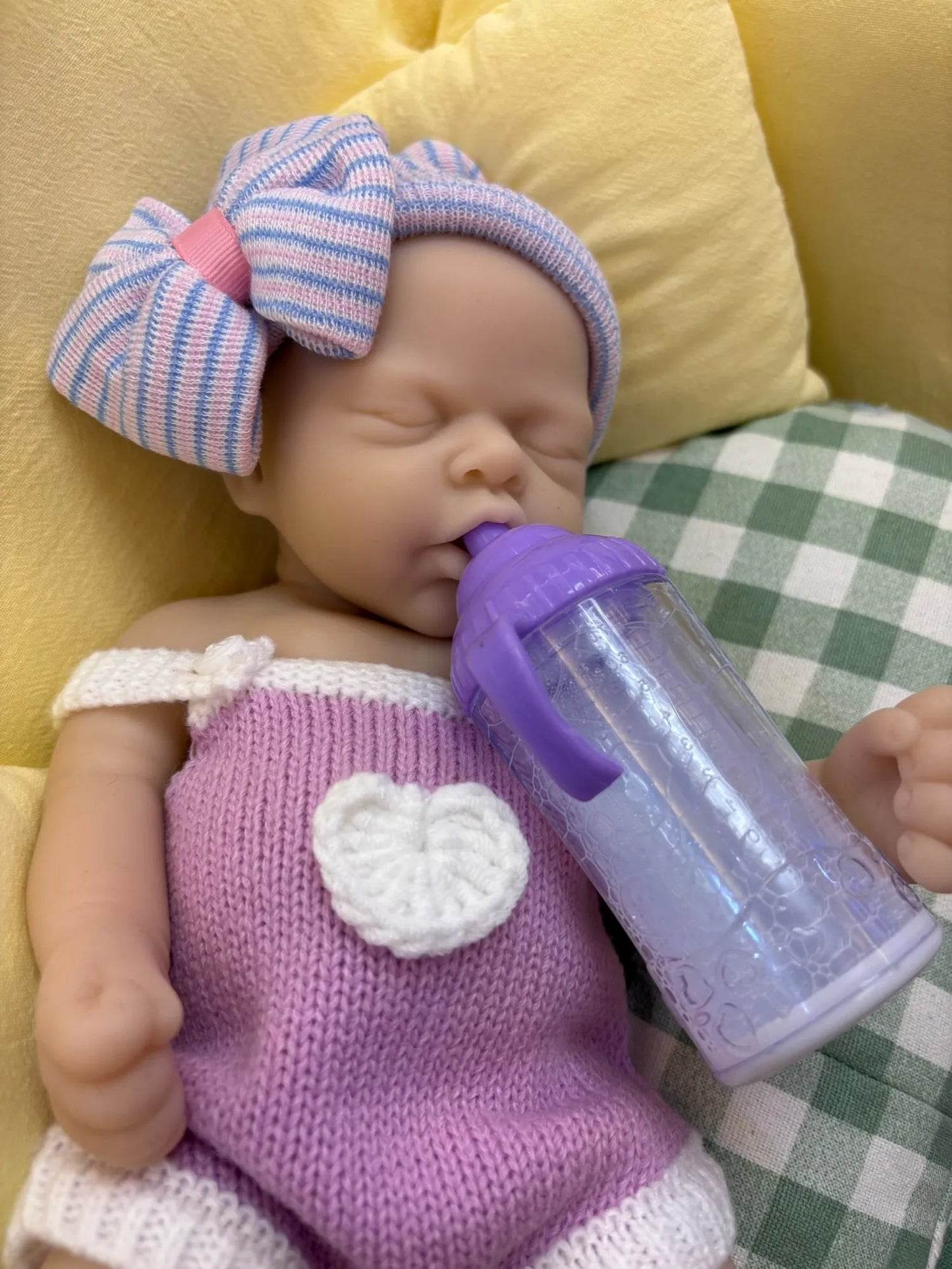 Reborn Dolls 33CM Open Mouth Silicone Girl Full Body Soft Silicone Unpainted Newborn Baby Dolls reborn de silicone real cuerpo lifelikesiliconereborns.com