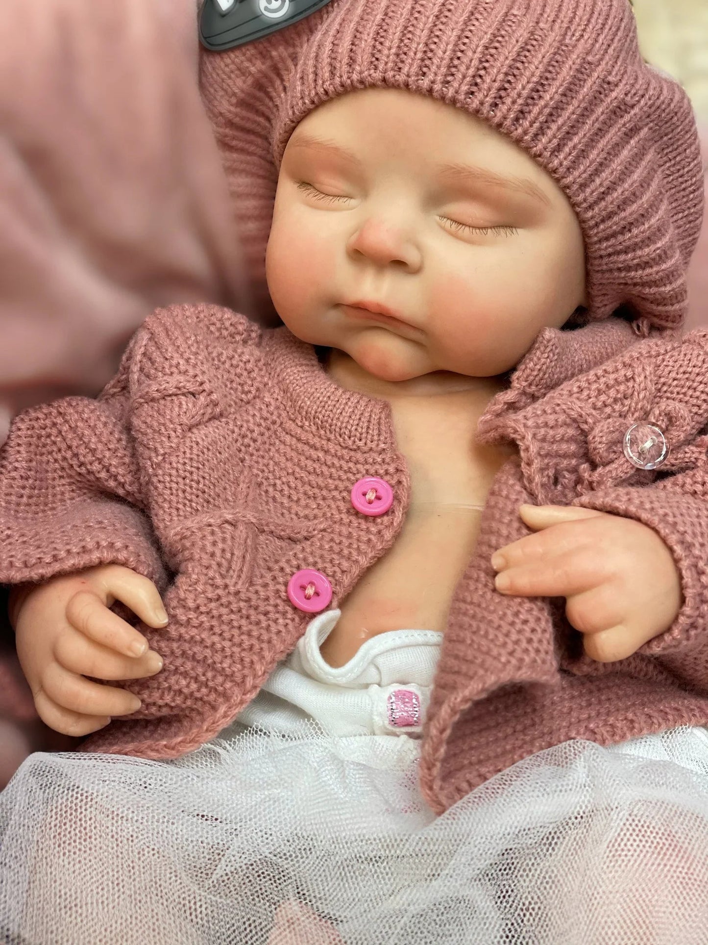 45cm Peaches Solid Silicone Bebe Reborn Girls With Sweather Outfits 3D Painted Skin Soft Touch Handmade Lifelike Newborn  Doll lifelikesiliconereborns.com
