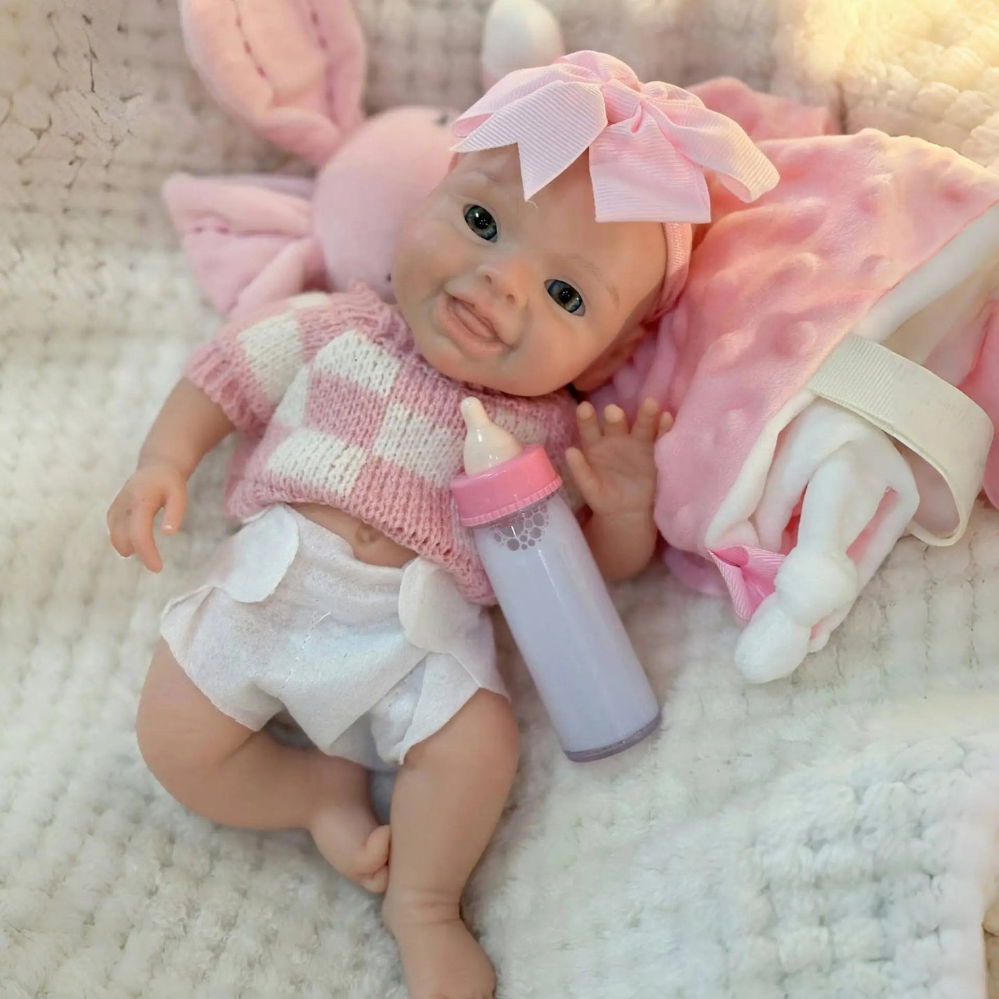 10Inch Reborn Baby Doll Girl Mini Harper Full Body Soft Solid Silicone Painted Newborn Dolls Toys For Kid's Christmas Gifts lifelikesiliconereborns.com