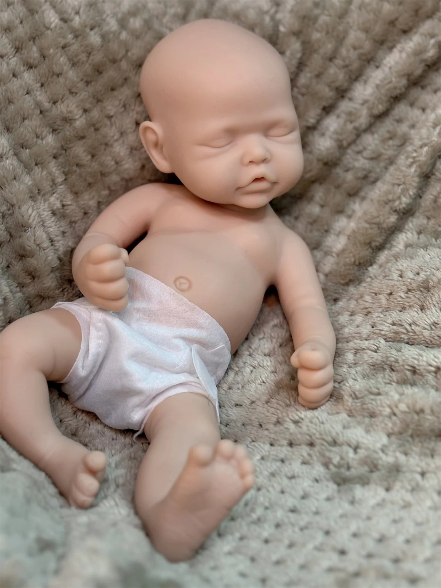 13Inch Waterproof Whole Body Silicone Bebe Reborn Girl Doll With Open Mouth  3D Painted Skin Lifelike Realistic Newborn Doll lifelikesiliconereborns.com