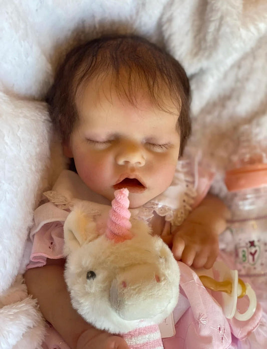 18Inch Twins A Solid Silicone Bebe Reborn Girl With Rooted Hair Can Open Mouth Washable Doll Lifelike De Silicona Girl Doll lifelikesiliconereborns.com