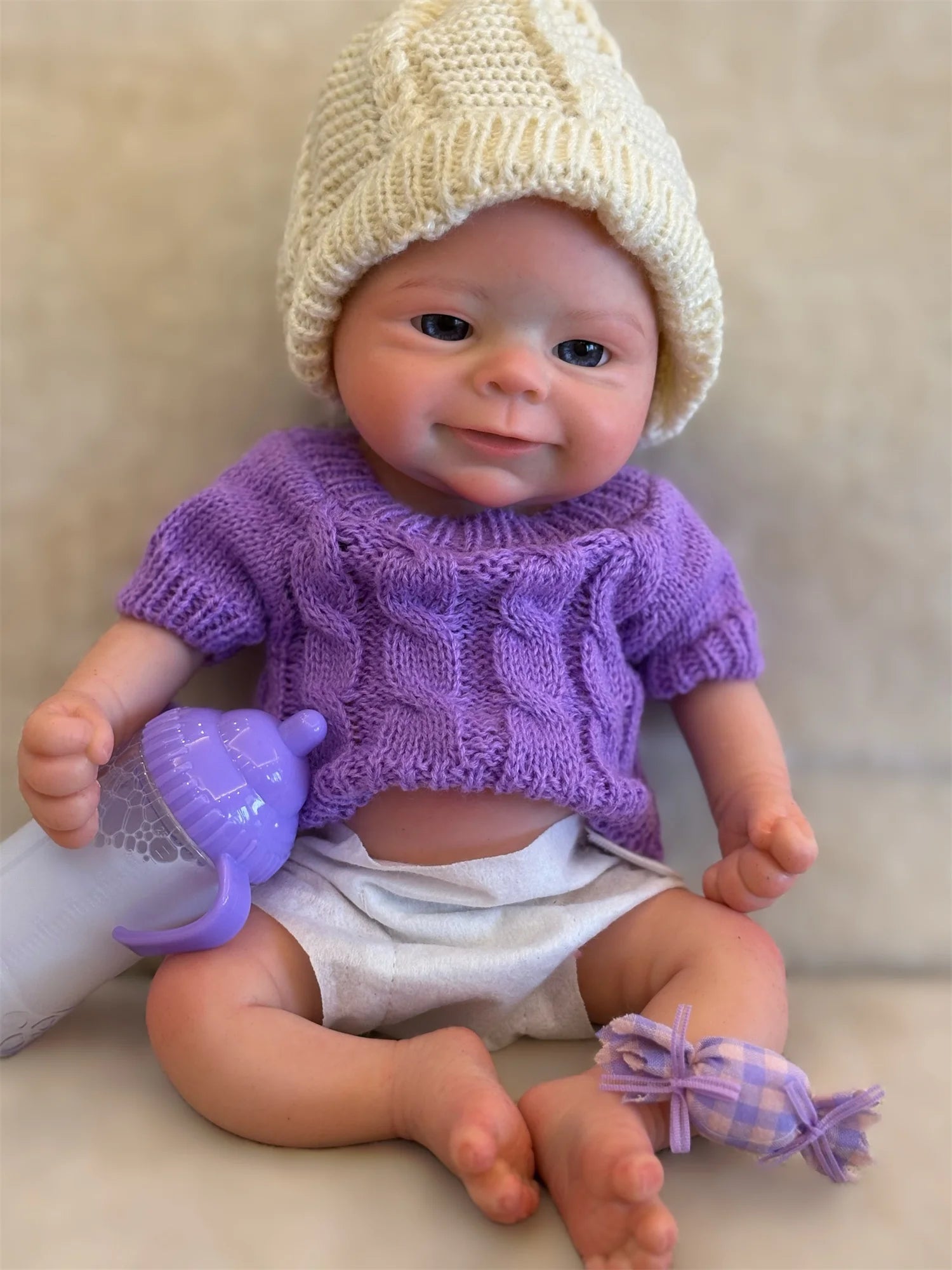 Can Open Mouth 33cm Washable Solid Silicone Bebe Reborn Girl and Boy Lifelike Painted Skin Reborn Baby Doll For Kids Gift lifelikesiliconereborns.com