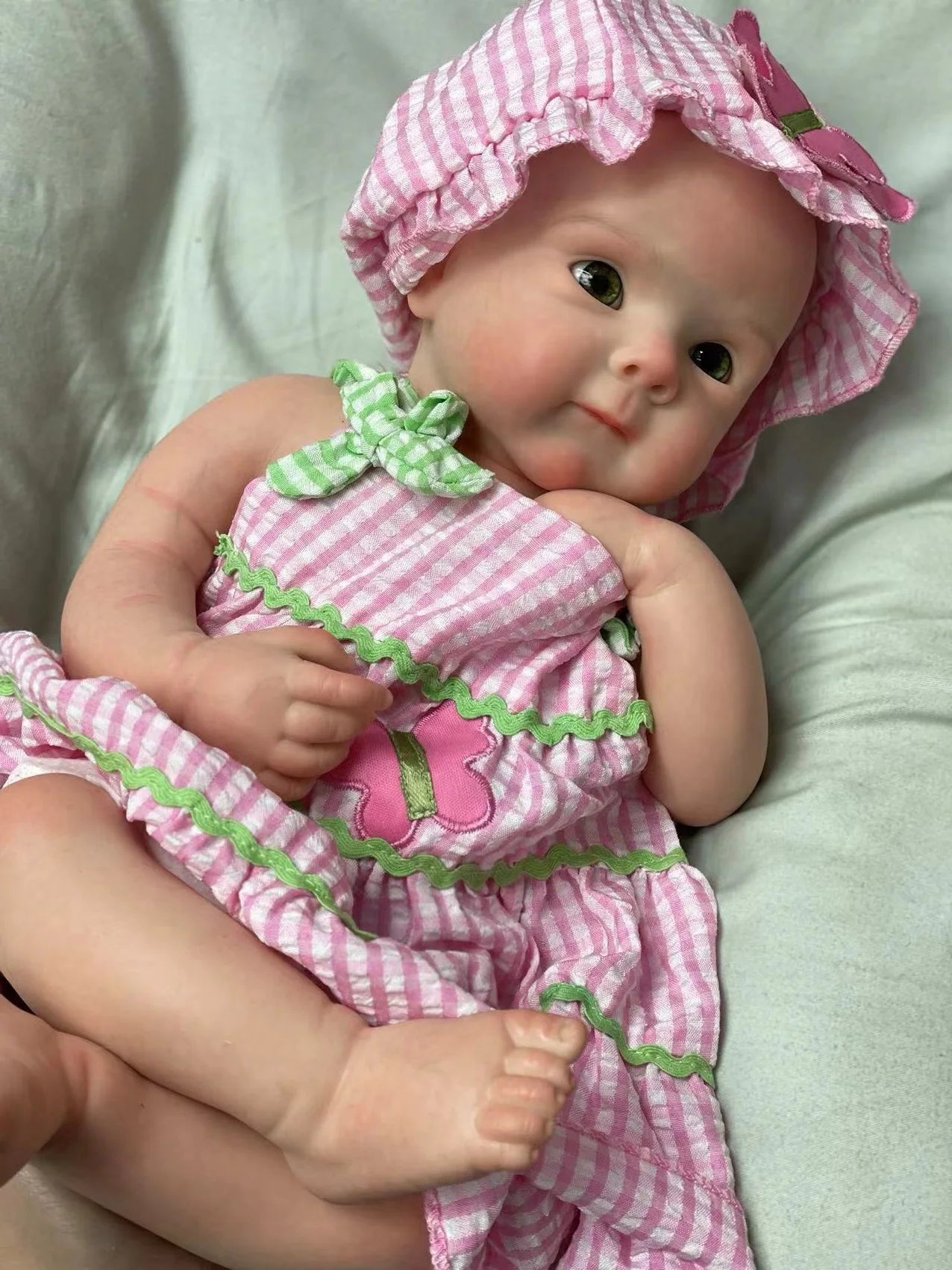 18Inch Can Open Mouth Solid Silicone BeBe Reborn Girl With Painted Skin  Corpo De Silicone Doll Soft Touch Lifelike Reborn Doll lifelikesiliconereborns.com