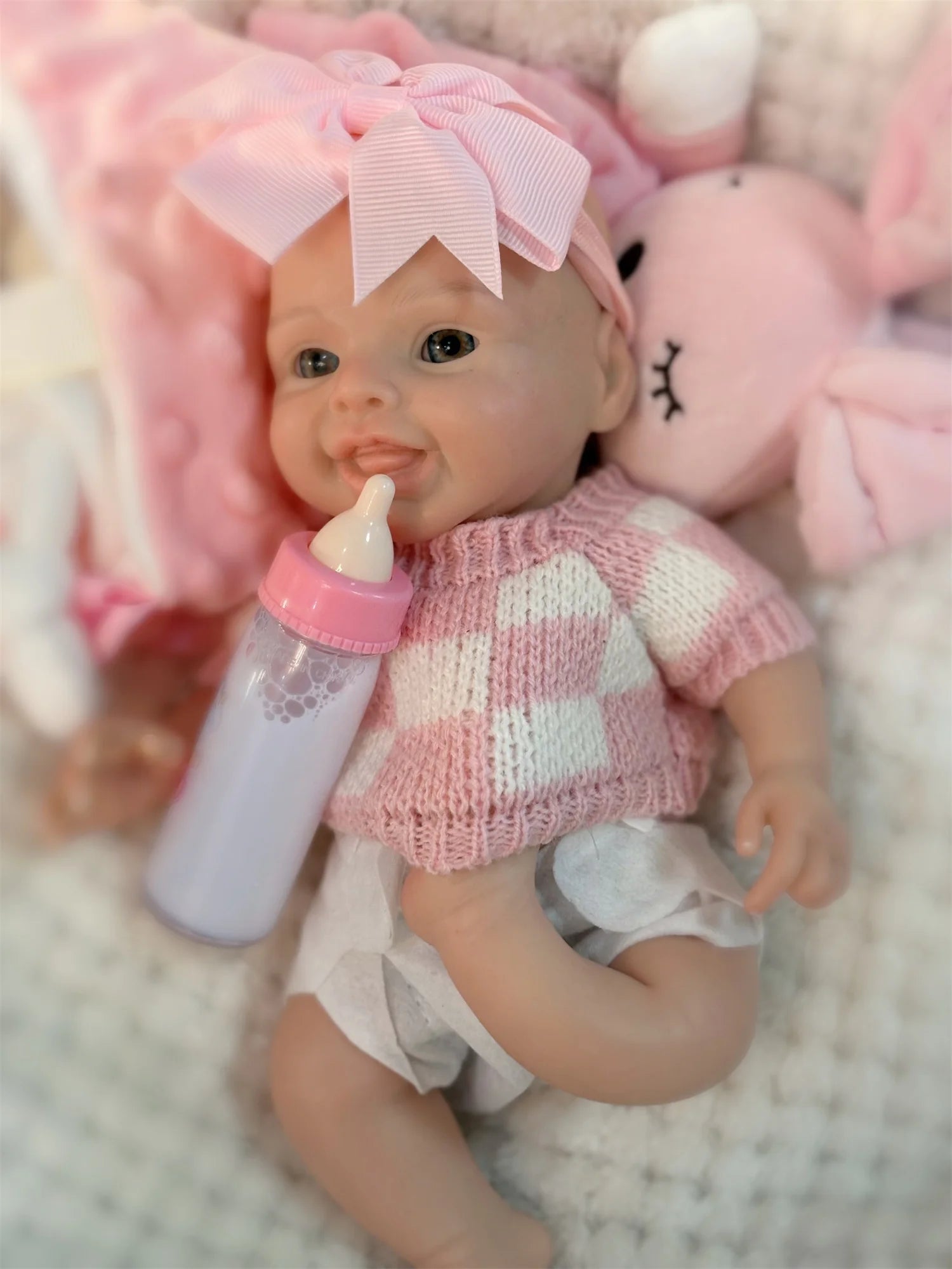 10Inch Reborn Baby Doll Girl Mini Harper Full Body Soft Solid Silicone Painted Newborn Dolls Toys For Kid's Christmas Gifts lifelikesiliconereborns.com