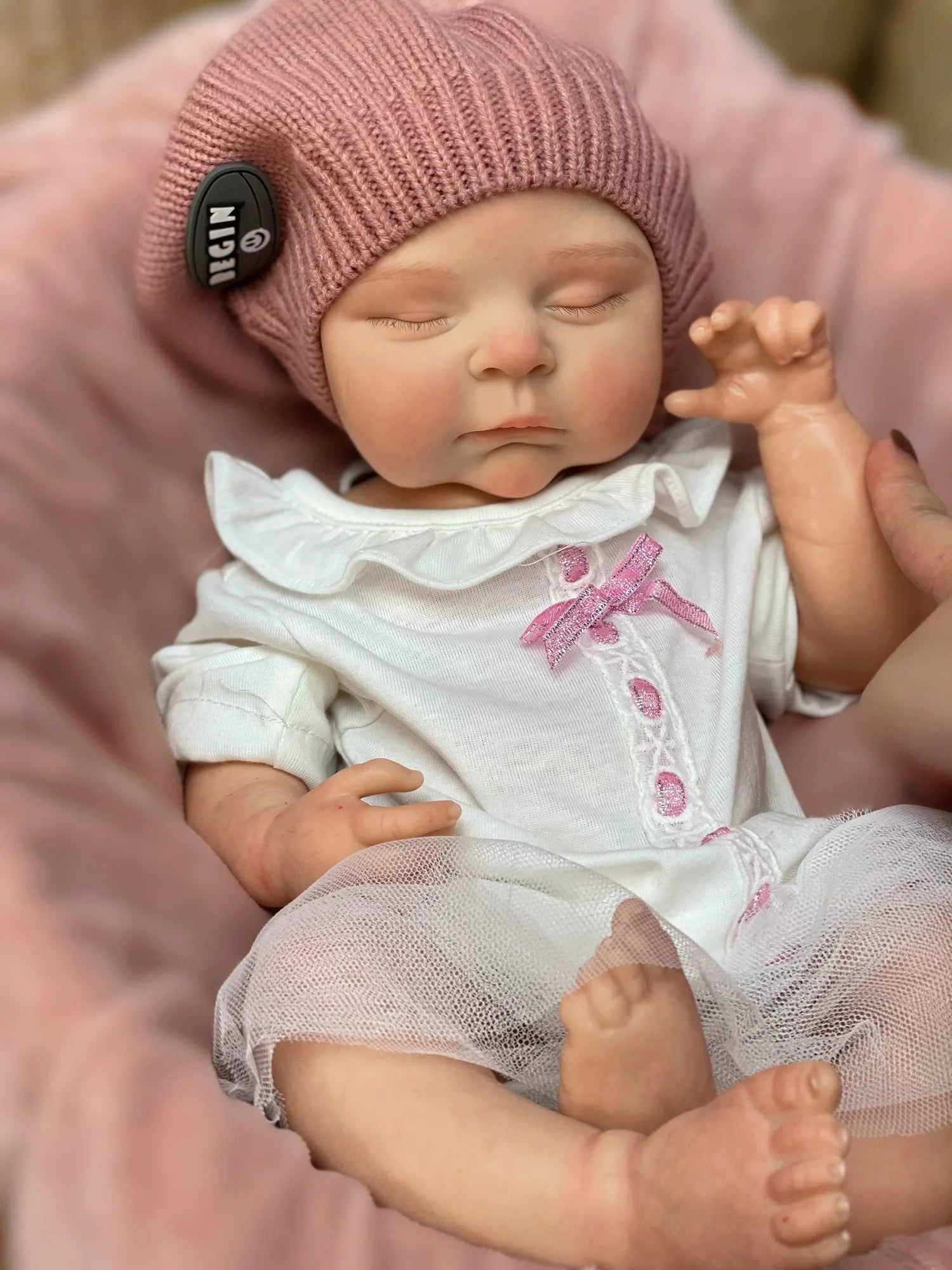 45cm Peaches Solid Silicone Bebe Reborn Girls With Sweather Outfits 3D Painted Skin Soft Touch Handmade Lifelike Newborn  Doll lifelikesiliconereborns.com