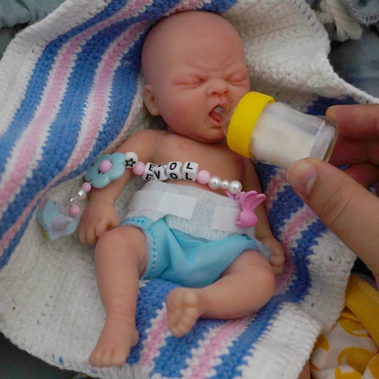 Reborn Baby Dolls 7" Girl Micro Preemie Full Body Silicone Baby Doll Sophia Lifelike Mini babies Surprise Children Anti-Stress lifelikesiliconereborns.com